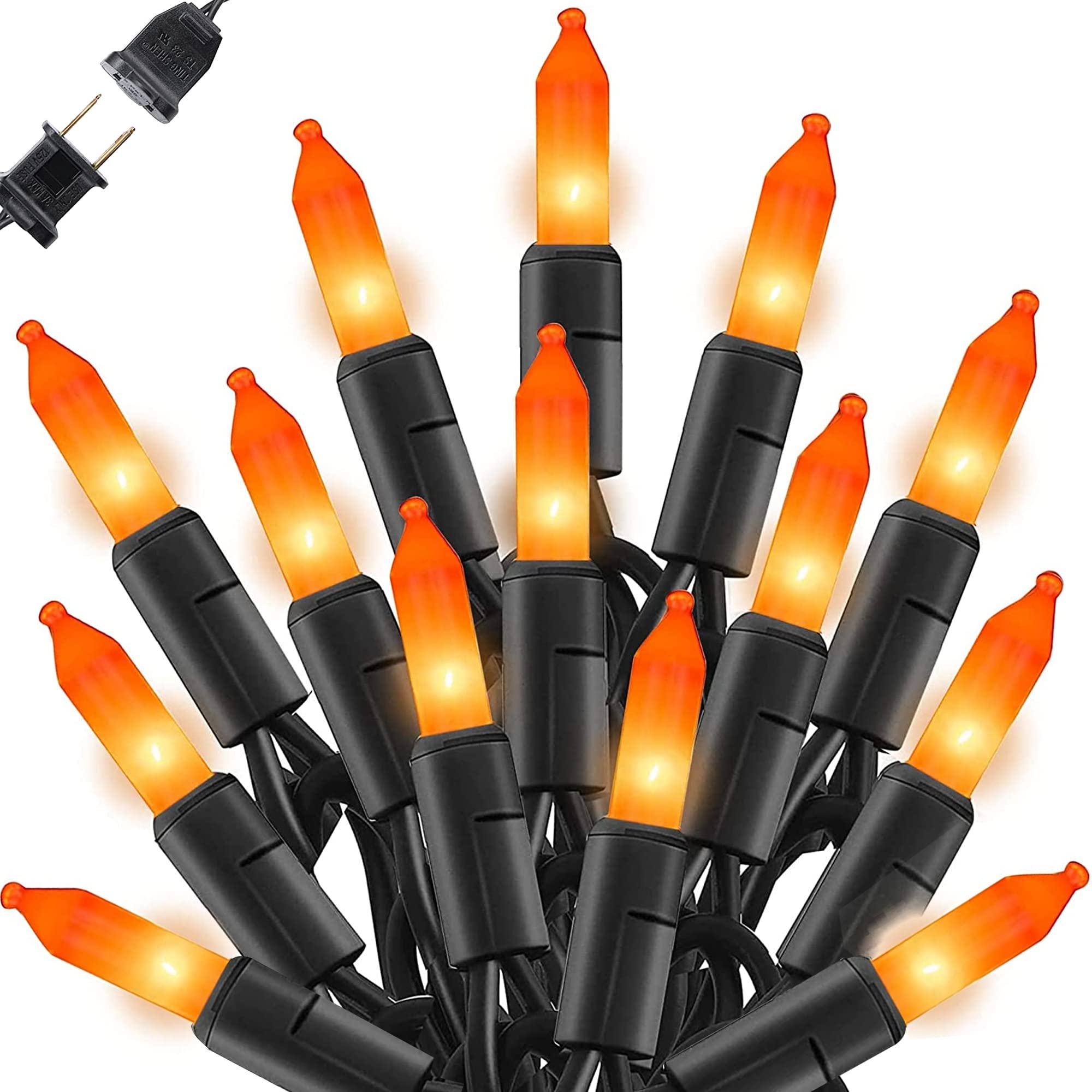 Dazzle Bright Halloween String Lights, 200 Count, 40FT, Waterproof, Orange, Model ZF-100-2/SB, Indoor/Outdoor Decorations