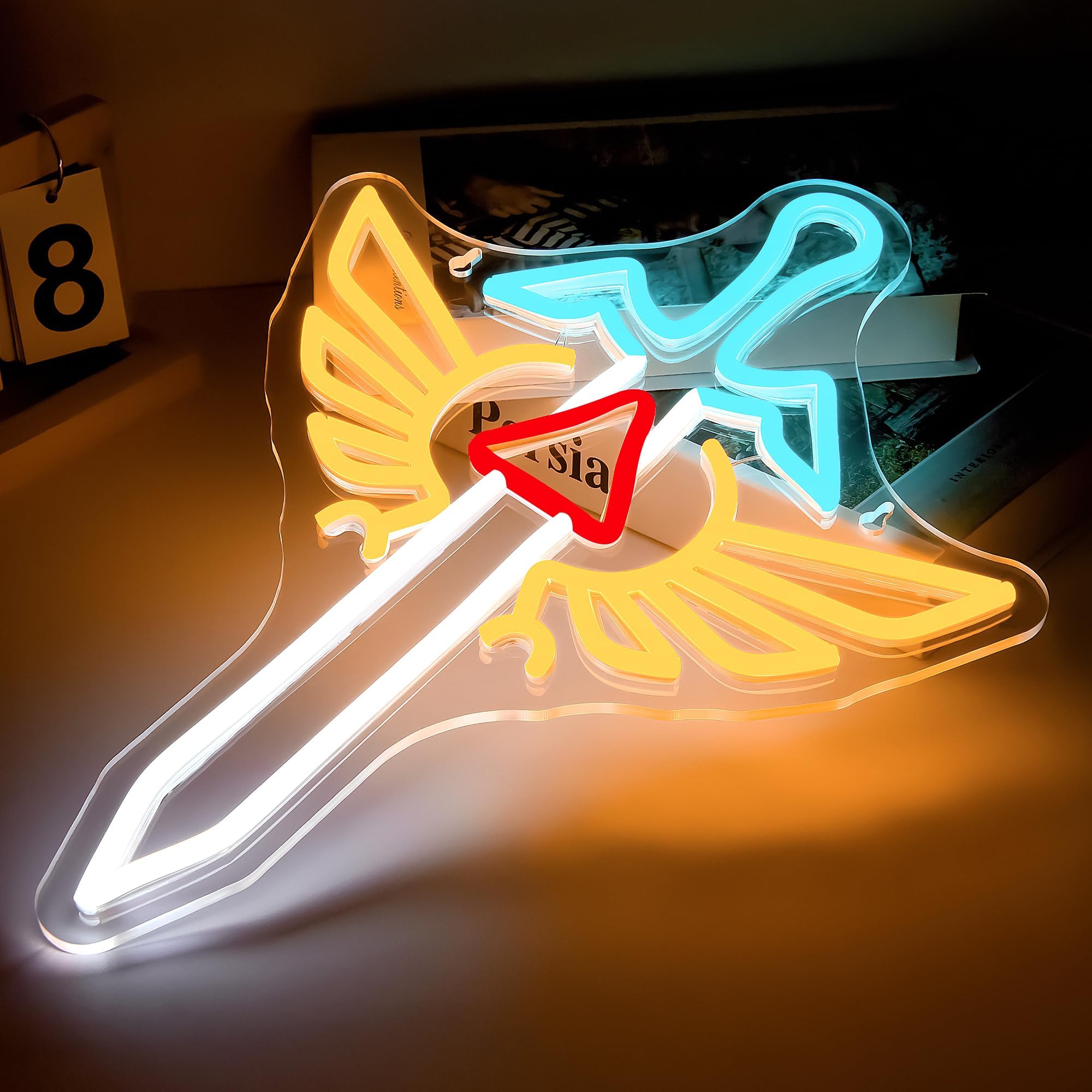 FTMGGDG Gaming decorative replica cutting edge Neon Sign - LED Wall Decor, USB Powered, 16.5x12.6 inches, Acrylic, Model FMXD029, Color: decorative replica cutting edge