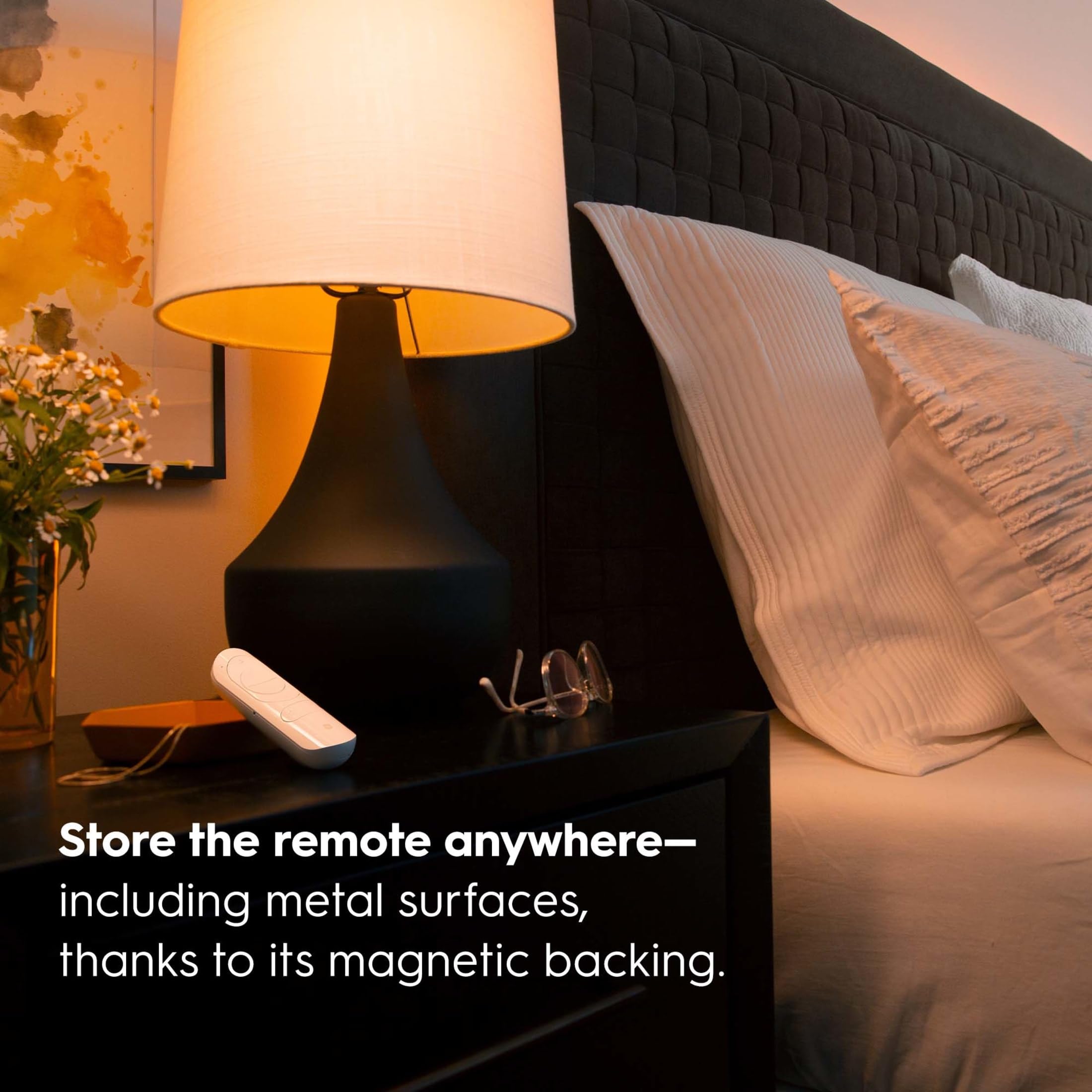 Ge Cync Smart Remote, Wire-Free, Battery-Powered, White Tones Control, Bluetooth Remote