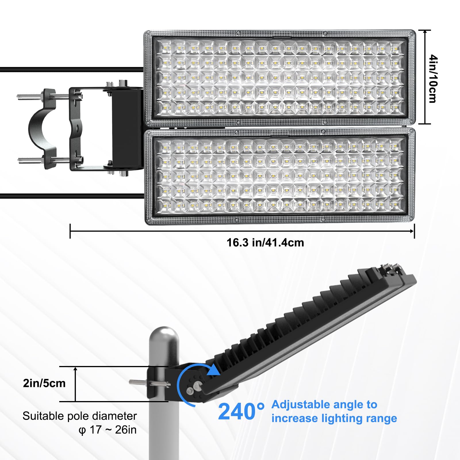 Hodelvju Led Stadium Lights 200W 28000Lm Led Flood Light Outdoor  6500K Super Bright Parking Lot Light Street Security Lighting  Adjustable Angle Field Lights Ip67 Waterproof For Yard  Roadways