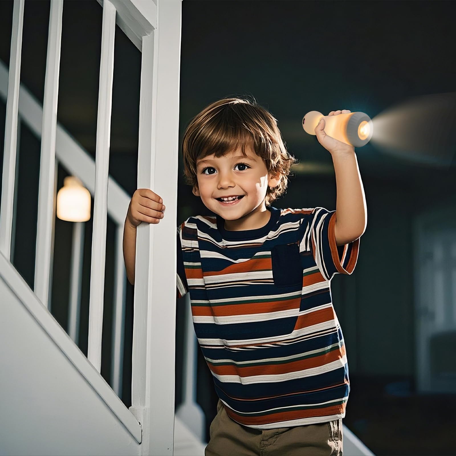 Kids Night Light with Flashlight Function Rechargeable LED Dimmable Night Light for Toddler Bed Room Glow in Dark Handheld Emerg