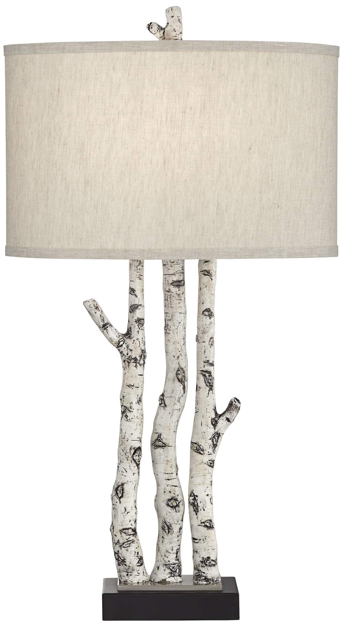 Franklin Iron Works Woodland 30 1/4 Rustic Faux Birch Tree Table Lamp
