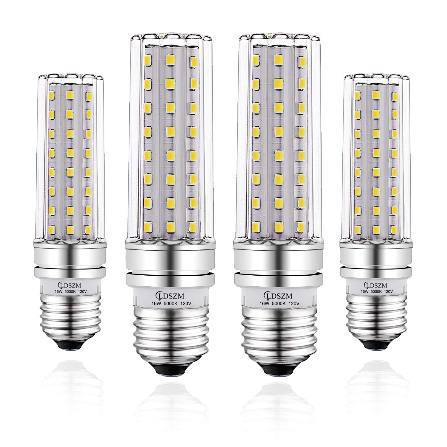 LDSZM E26 LED Bulbs 16W 1400lm Daylight 5000K Non-Dimmable 4 Pack E26/E27 Base Aluminum