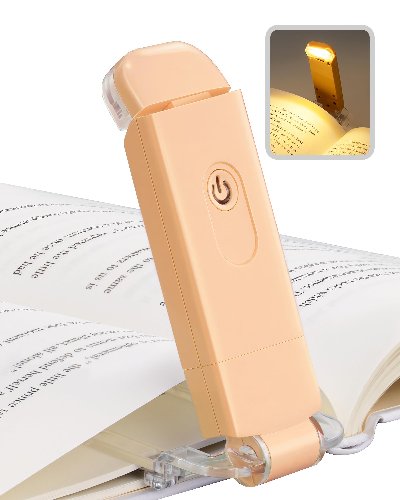 Dewenwils Usb Rechargeable Book Reading Light, Led Clip On Booklight Flexible Reading Lights In Bed, Car At Night, Warm White, B