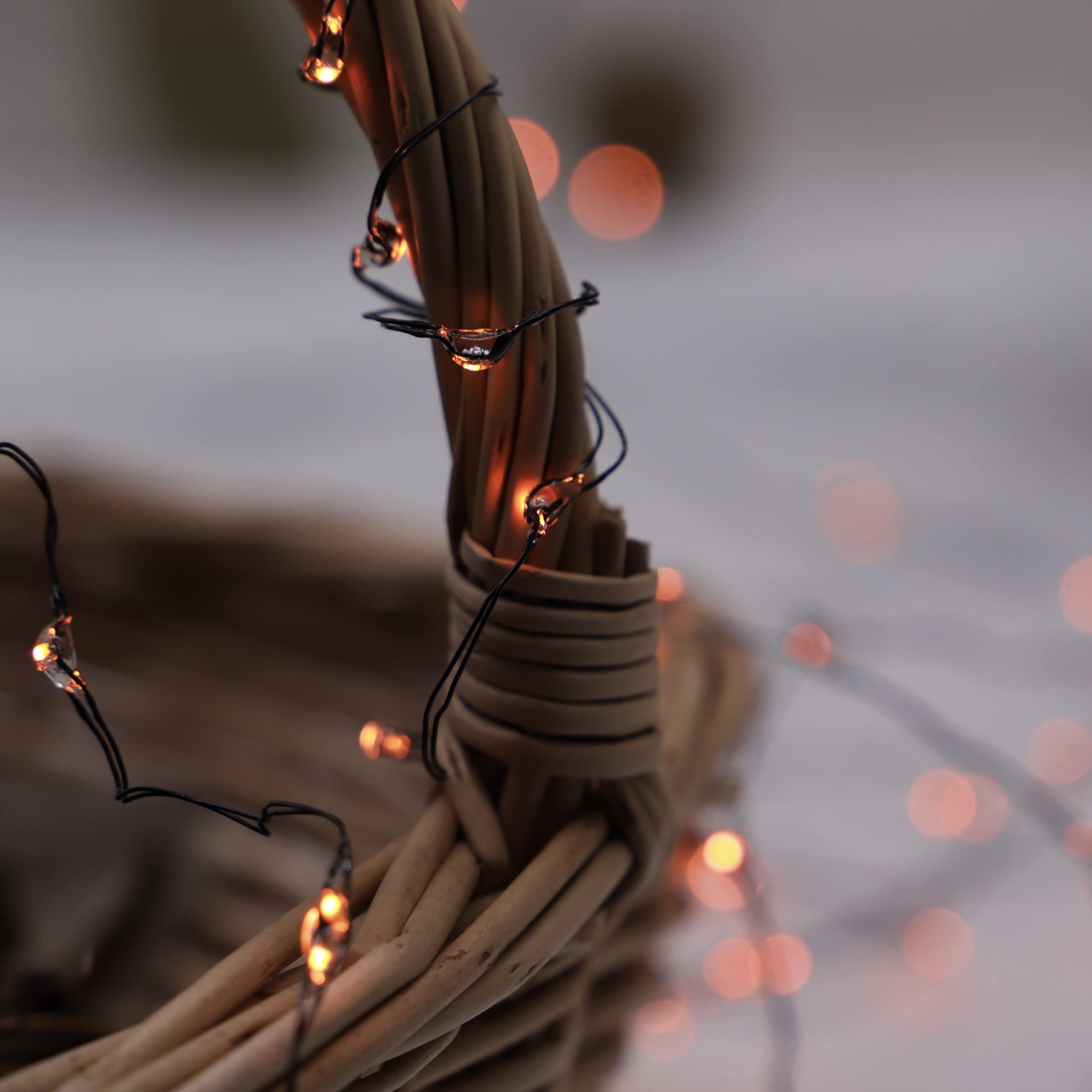 Xiwu Halloween Fairy Lights 10Ft 60 Leds Fall String Lights Battery Operated With Timer Remote For Halloween Fall Pumpkin Garland Mantle Thanksgiving Indoor Autumn Decorations(Orange)