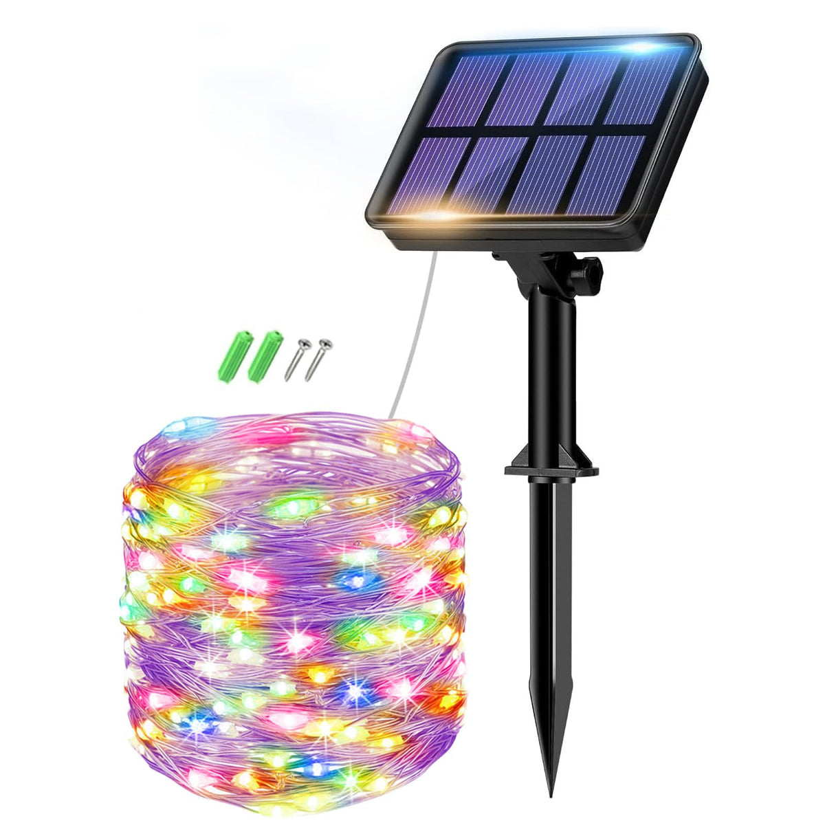 Btfarm Solar String Lights Outdoor - 80Led 33Ft Solar Fairy Lights Outside Waterproof 8 Modes, Copper Wire Solar Powered Twinkle