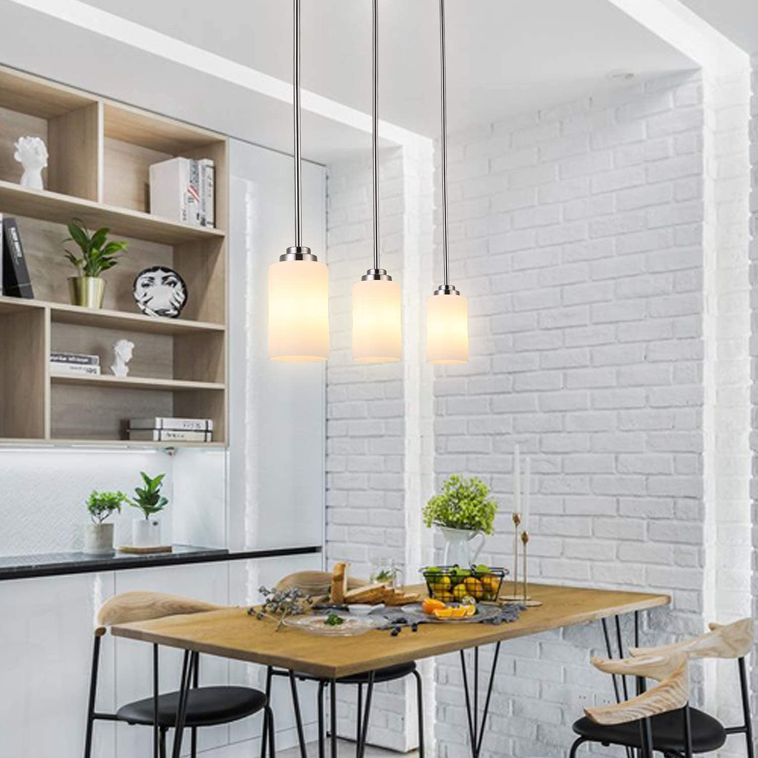 Eidonta 4 Pack Frosted Glass Shades - 5.9In Cylinder Replacement For Chandeliers & Sconces