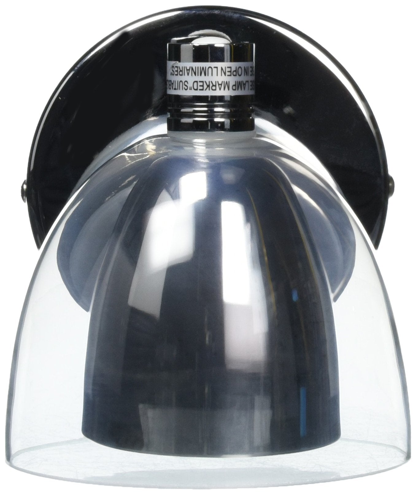Jesco Lighting WS215-CHWH Lina Series 1-Light Wall Sconce, Metal, 40W, White/Chrome