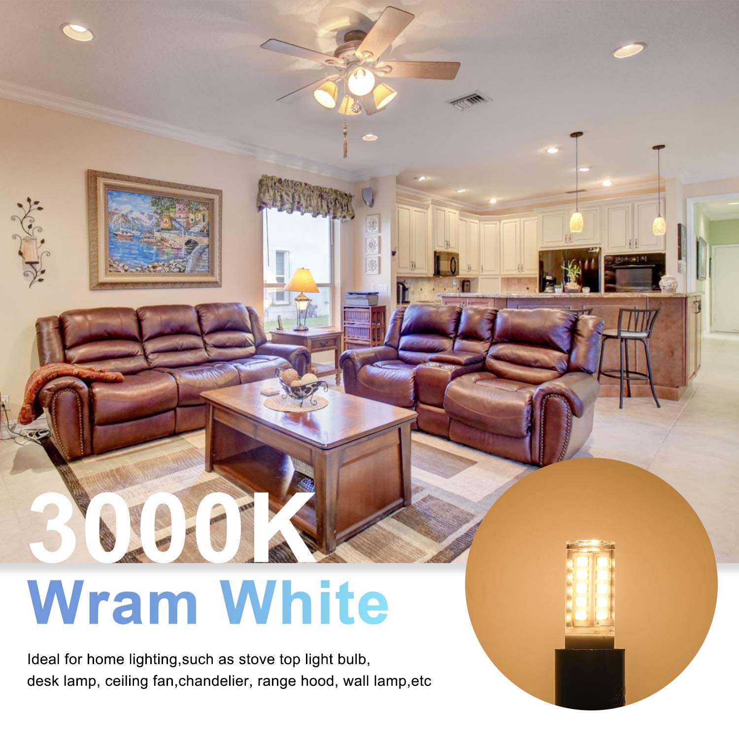 Klg E12 Led Candelabra Bulb 4W, Soft White 3000K, 6 Pack, Non-Dimm