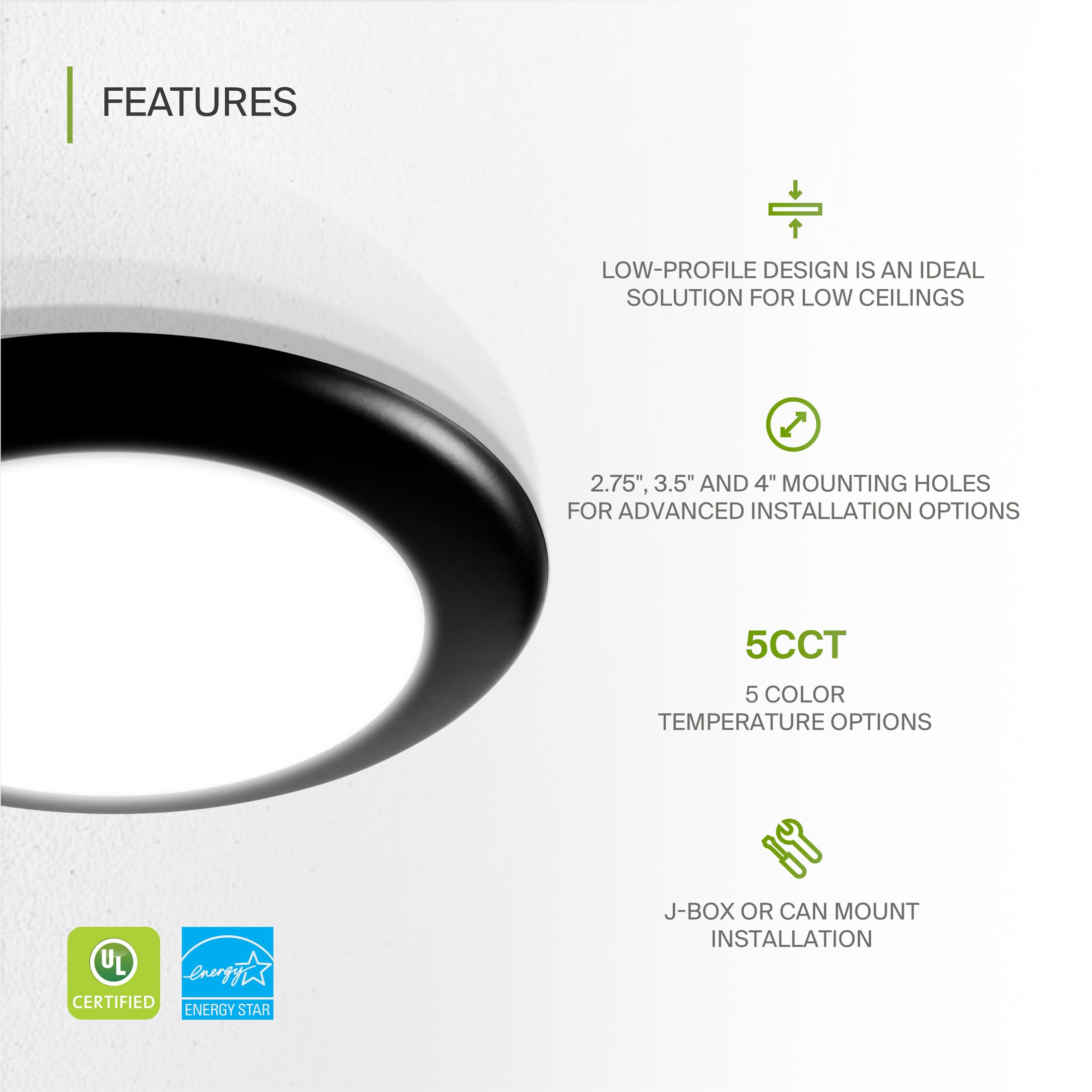 Asd 12 Pack Led Disk Lights 6 Inch, 15W 5Cct 2700K-5000K 1245Lm Cri90+, Dimmable Flush Mount Ceiling Light Fixture, Low Profile