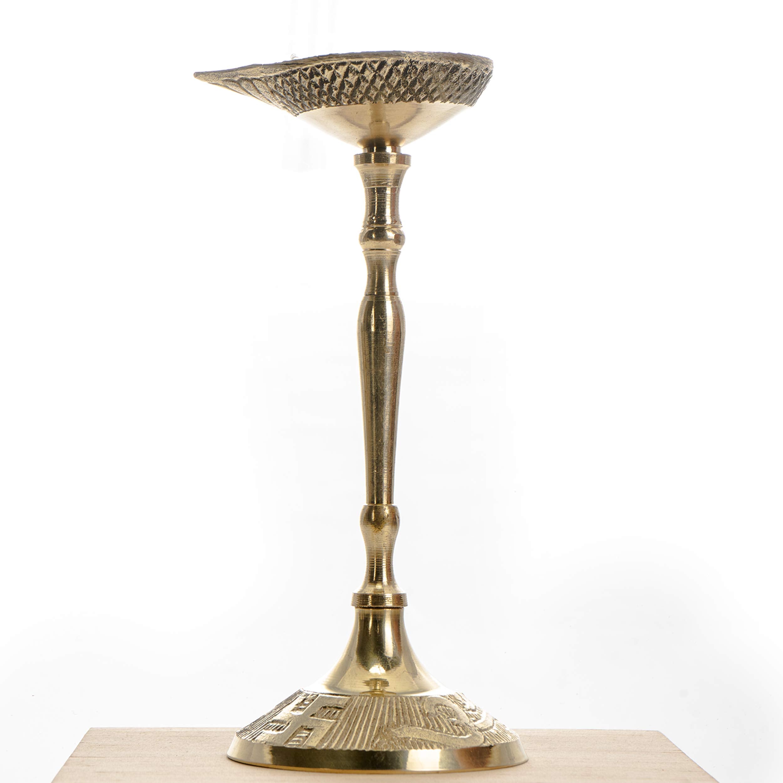 ROY Brass Diya with Tall Stand, Pradeep