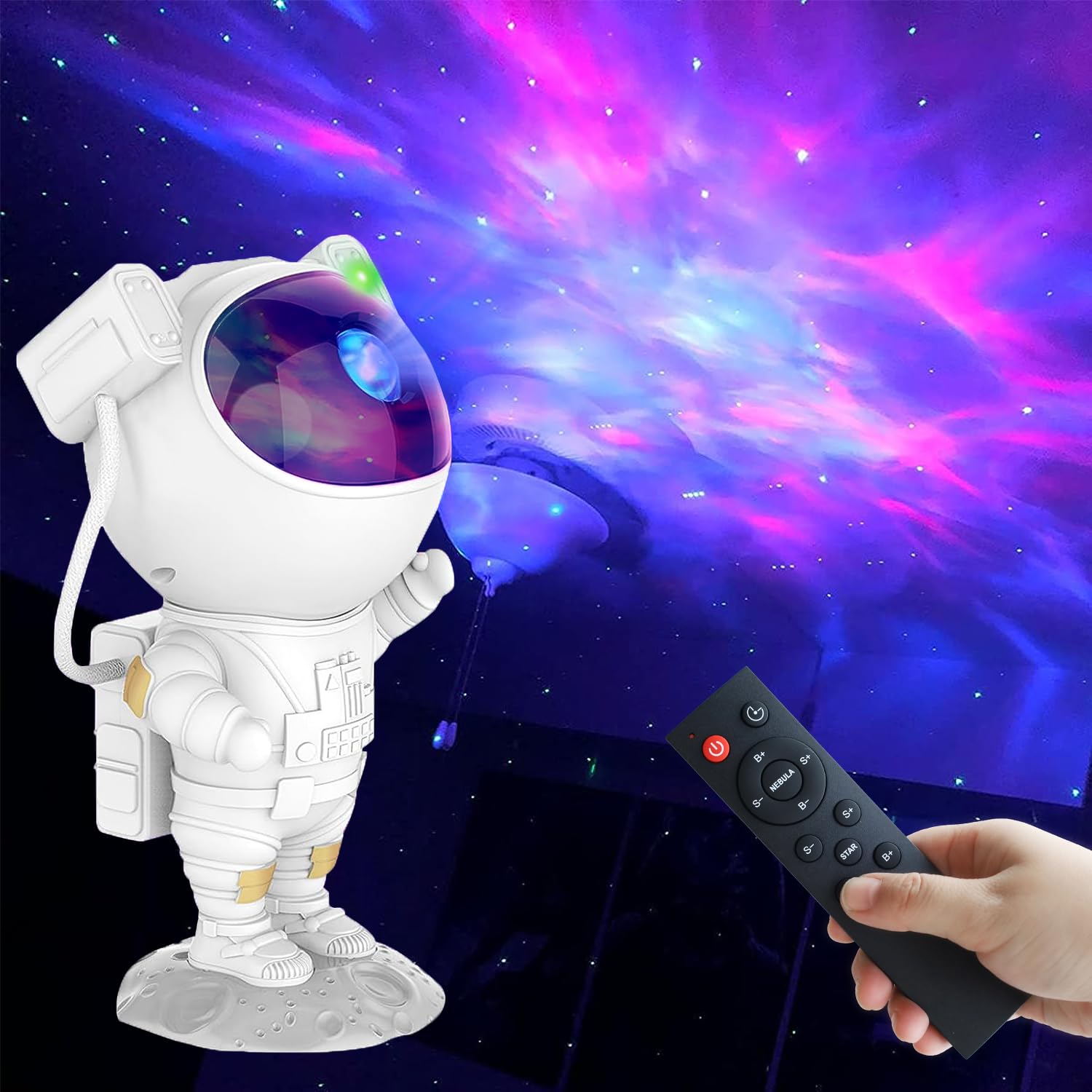Astronaut Star Projector Galaxy Light, 360 Space Buddy Projector Sky LED Night Light Space Projector Starlight Planetarium Space