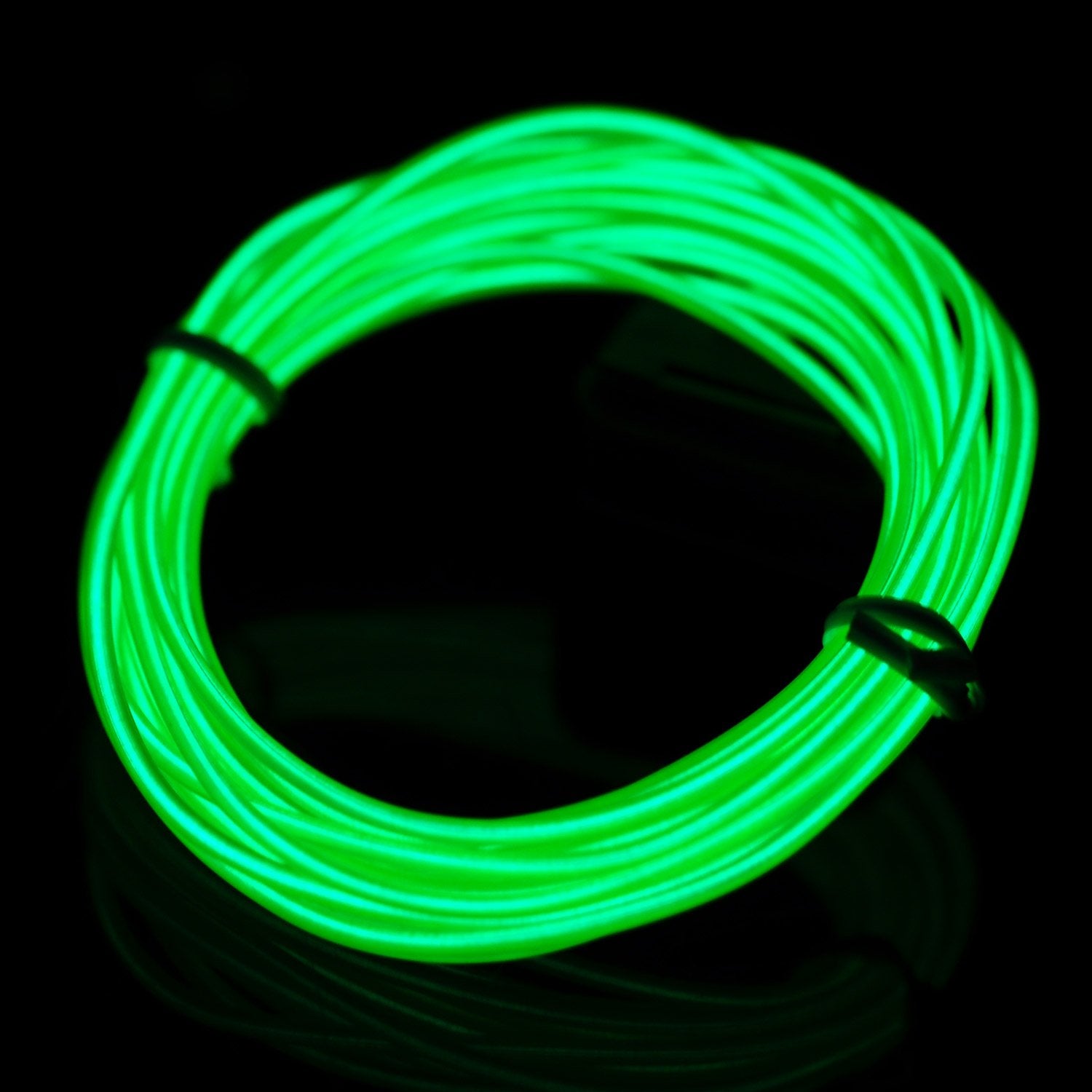 lychee 9ft EL Wire Neon Light - Jade Green Electroluminescent Wire with Battery Pack for Parties & Halloween Decoration