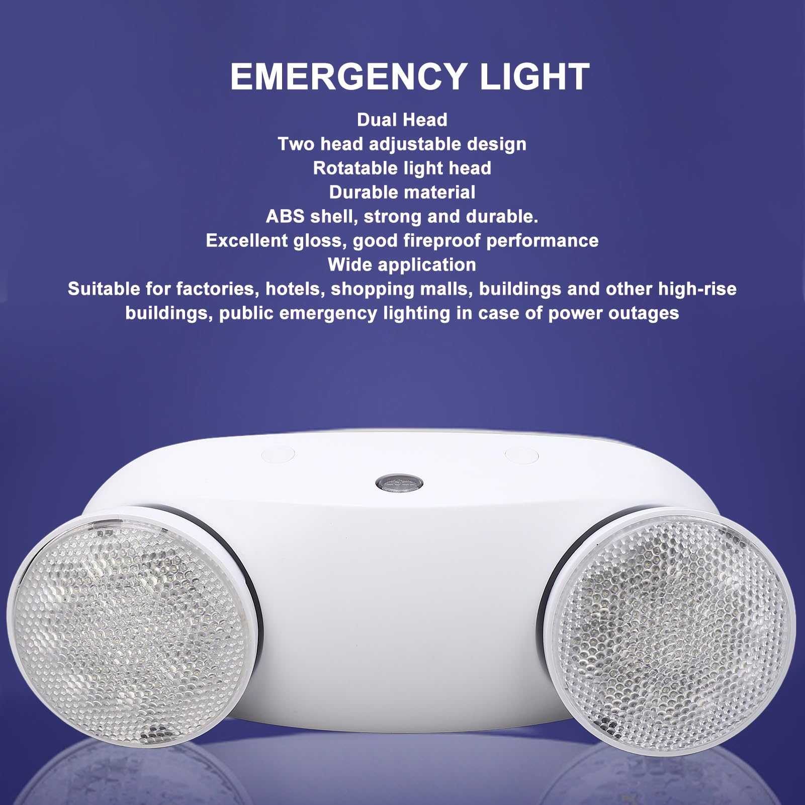 Yosoo Health Gear Led Emergency Light Emergency Lights For Business Two Commercial Emergency Lighting Fixtures With Battery Backup Us Plug, Adjustable Hardwired Emergency Exit Light Fixtures