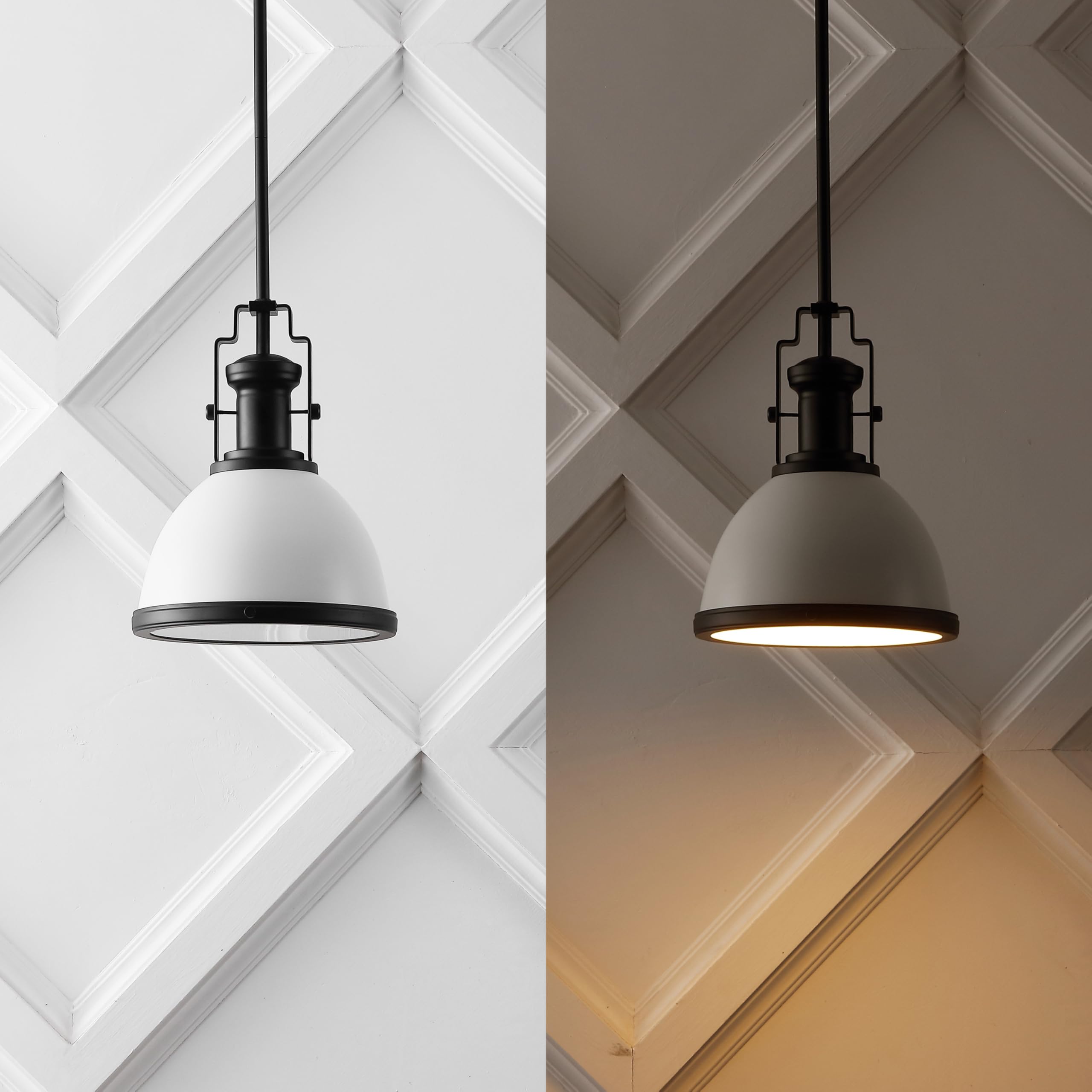 Jonathan Y Jyl9535E Homer 10'' 1-Light Modern Industrial Iron Led Dome Pendant, Bohemian, Classic, Cottage, Farmhouse, Industria