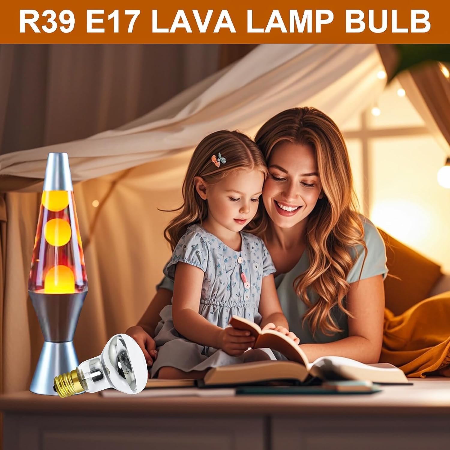 MMBGJKG Lava Lamp Bulb R39 E17 30W Soft Warm White Glass (2 Pack)