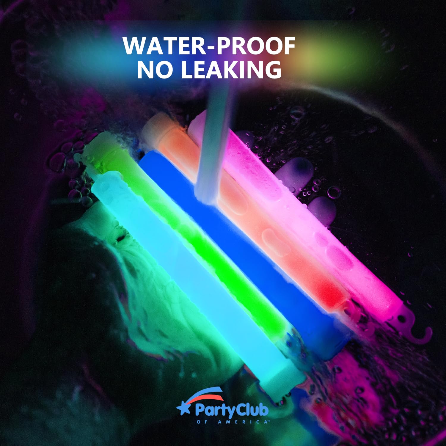 Pca 24 Pcs enhanced Neon Glow Sticks With Pe String  Ultra Bright Multicolor  6 Inch Emergency Light Sticks For Blackout Or Storm Ready Use Waterproof  Non-Toxic  Duration Lighting