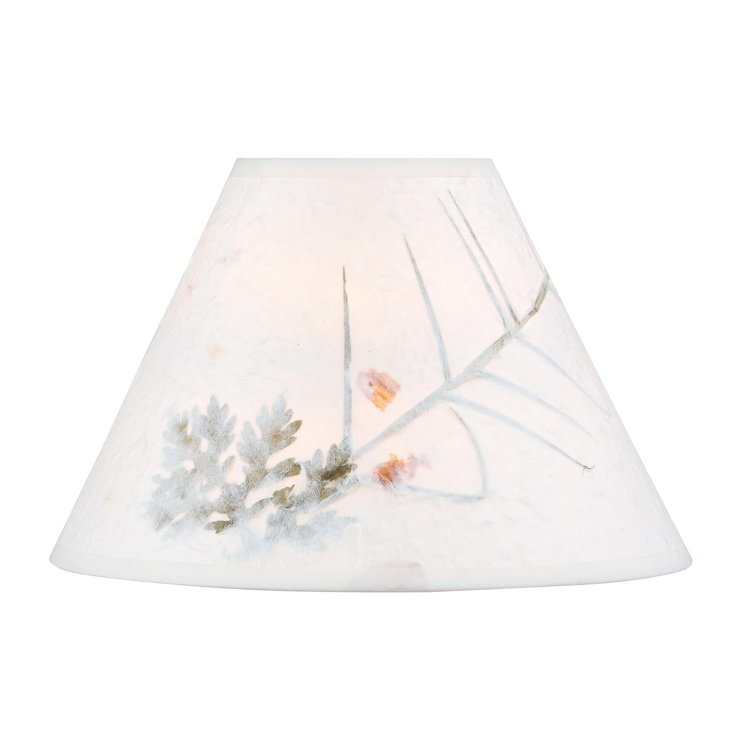Aspen Creative 56039, Hardback Empire Transitional Uno Lamp Shade, Off White Petal Paper, 4&quot; Top X 10&quot; Bottom X 7&quot; Slant, Slip Uno 33Mm