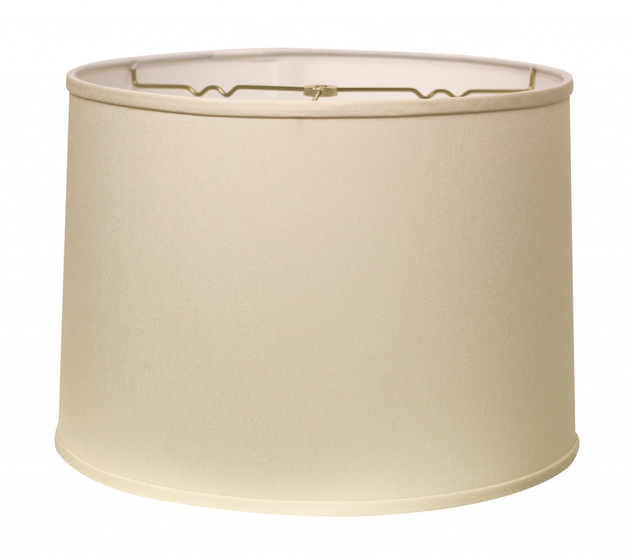 HomeRoots 470164 13 in. Throwback Egg Drum No Slub Lampshade Ivory, Warm White