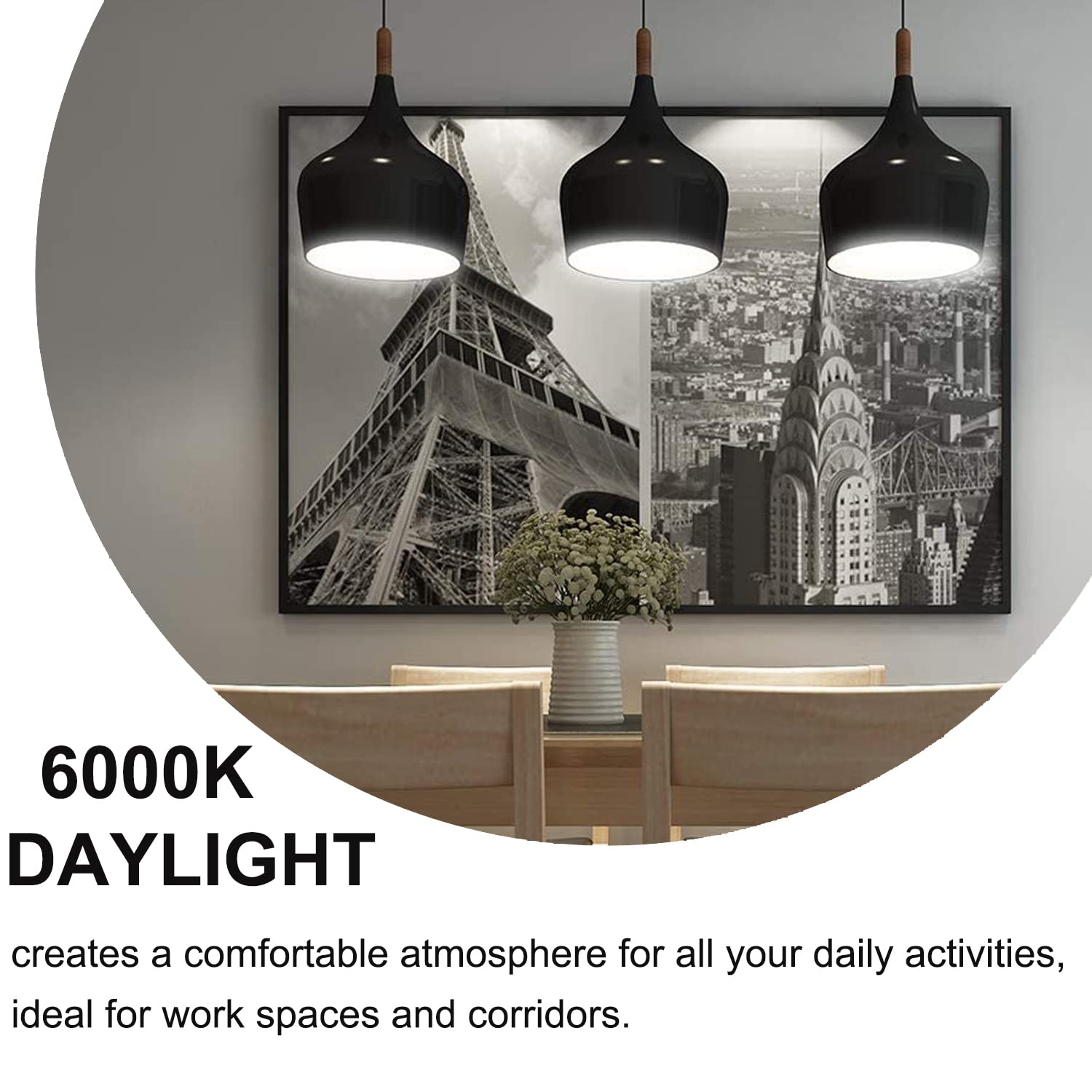 Furoching A19 Rechargeable Led Bulb, 60W Equivalent Backup Emergency Light Bulb With Switch Hook, E26 6000K For Home Power Outag