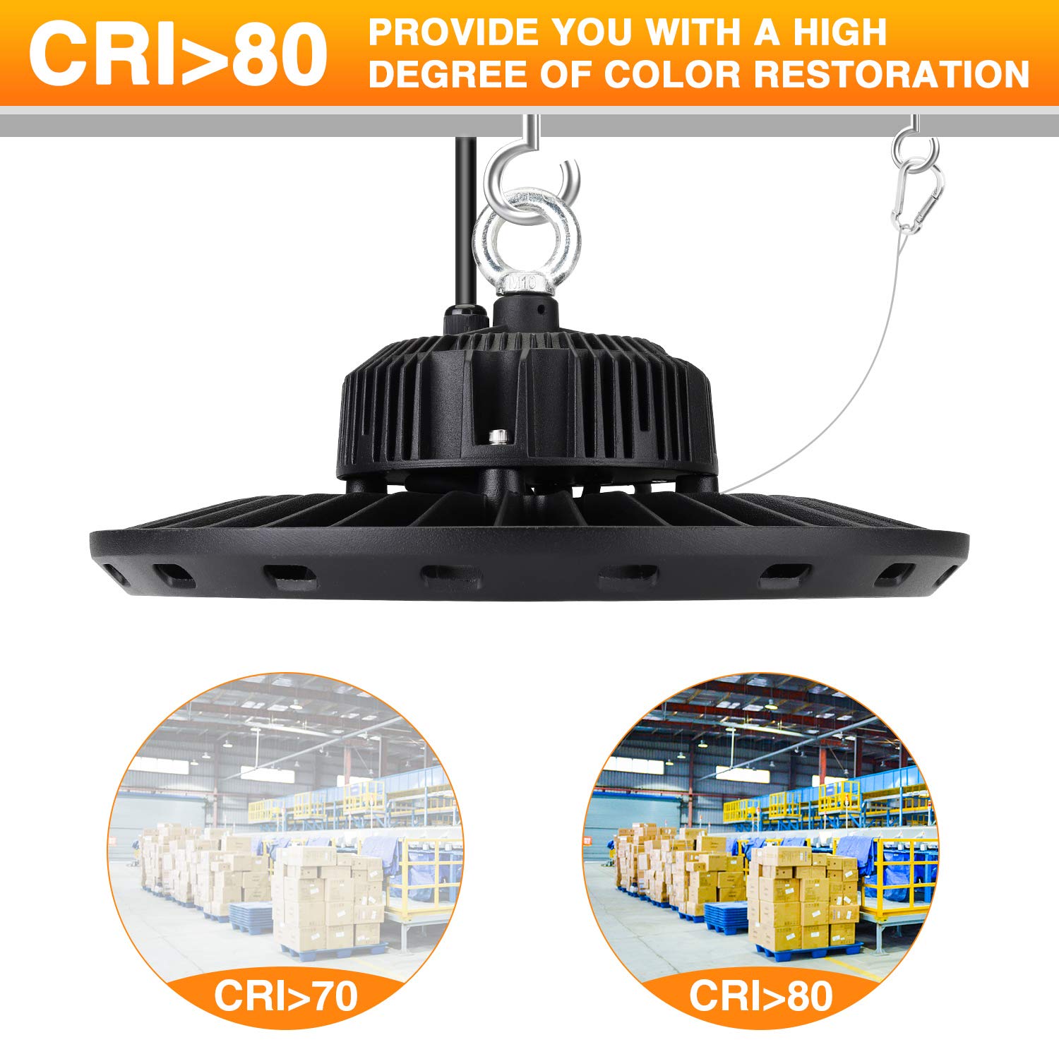 Chmlt 150W Led High Bay Light 22500Lm 5000K - Hps/Mh Equivalent Ufo Light For Warehouse
