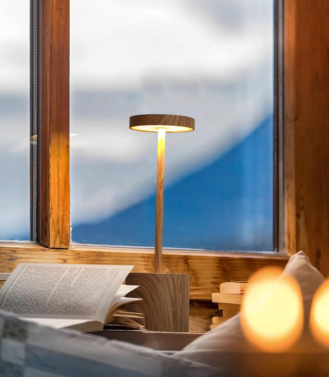 Barryca Cordless Rechargeable Table Lamp - Ip54 Waterproof 3-Color Dimmable 5000Mah Battery Usb Portable Led Light For Outdoor P