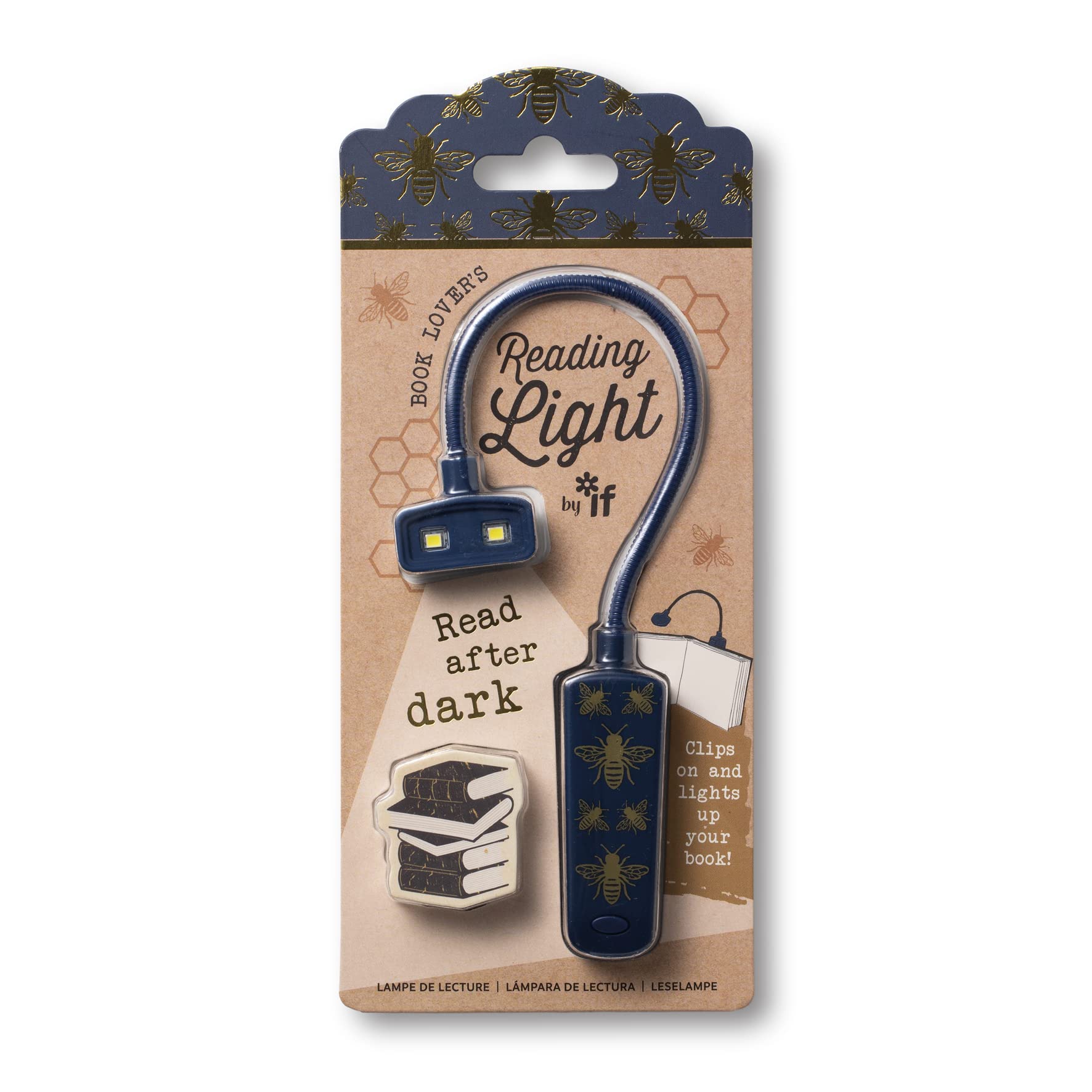 IF Book Lovers Reading Light - Bee, Blue