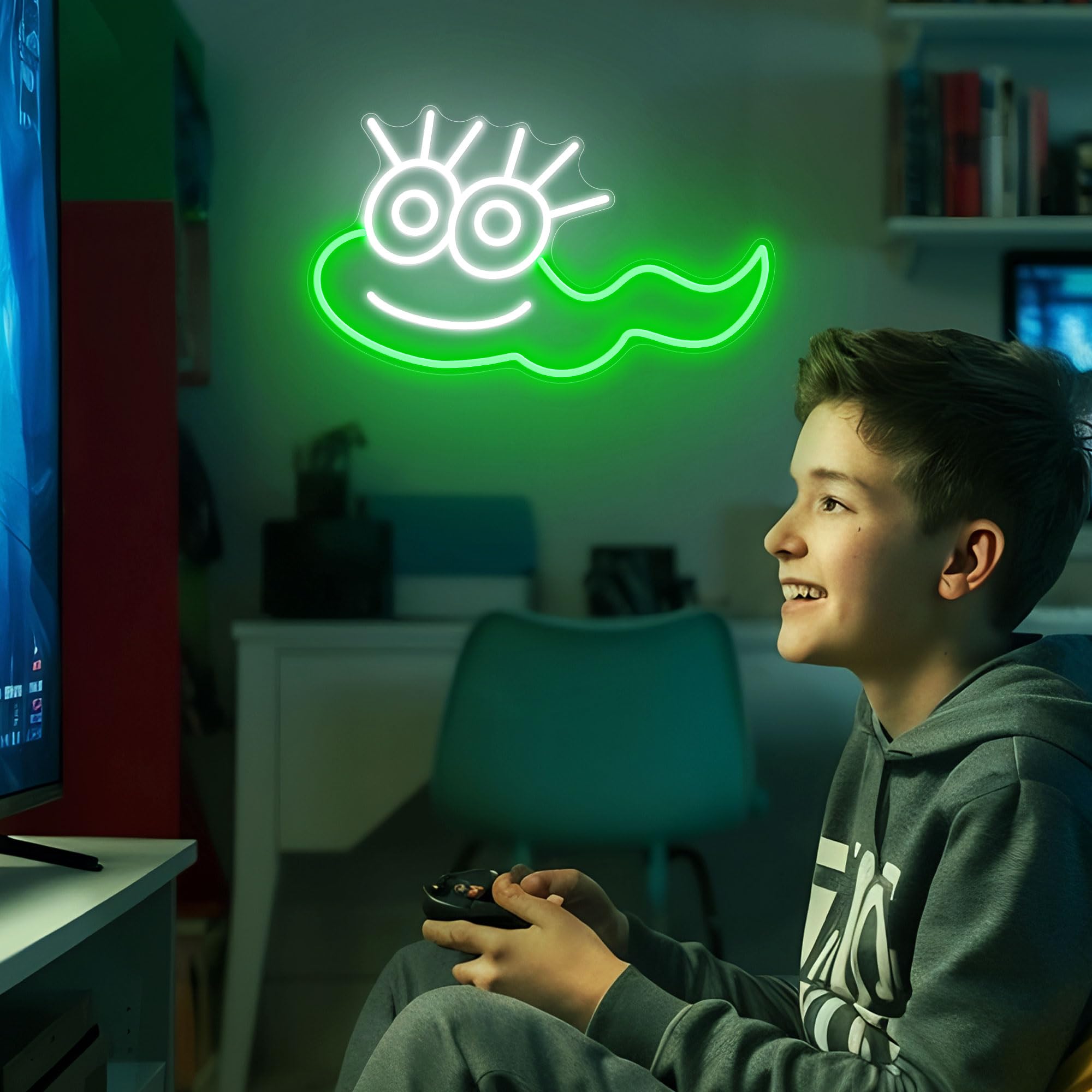 Officially Licensed Dog Man Molly Led Neon Sign - Vibrant Kids Bedroom & Game Room Wall Decor  Safe Movie-Themed Gift For Fans Christmas/Birthday (16X9.6 Inches)