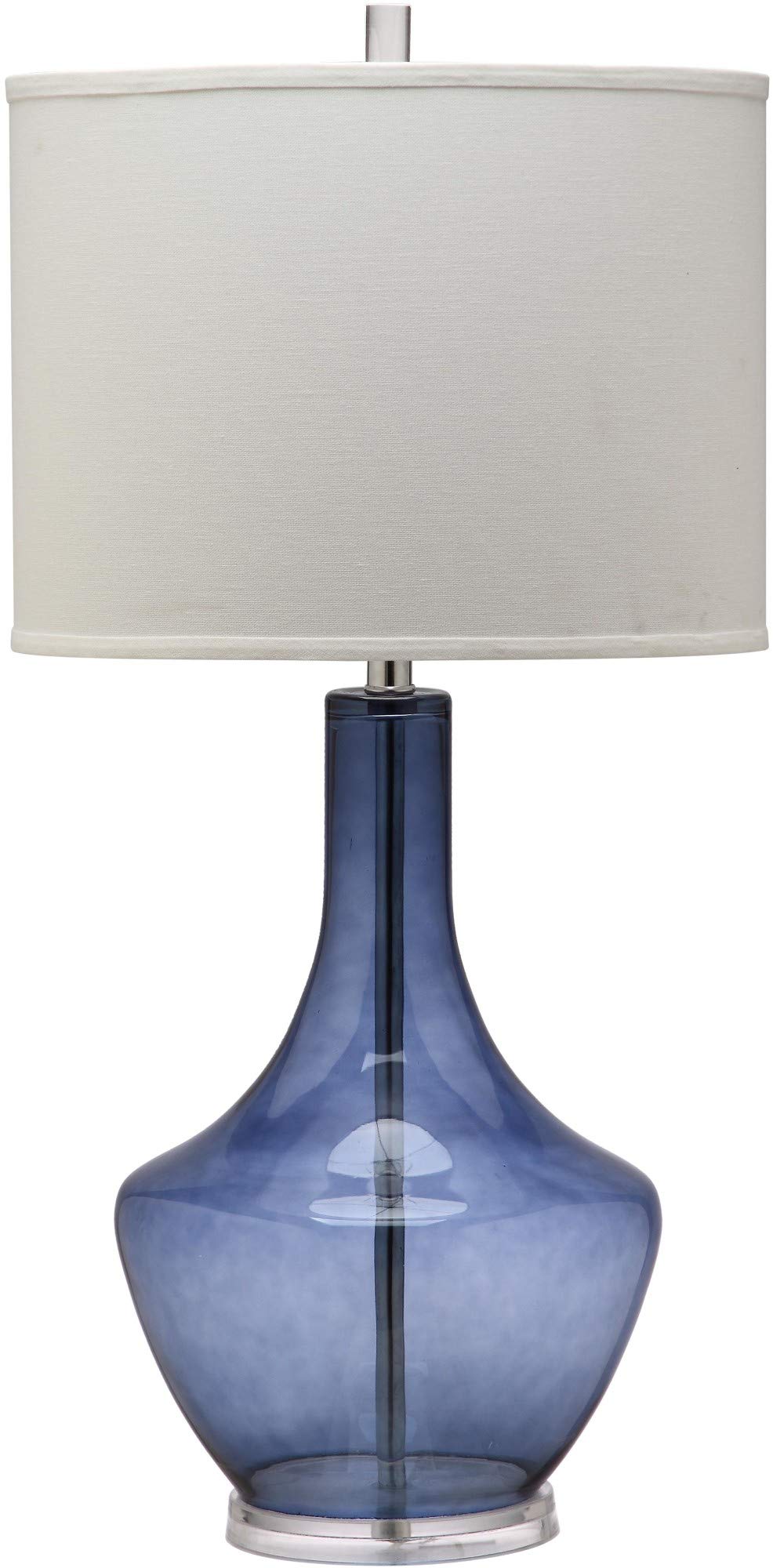 SAFAVIEH Lighting Collection Mercury Light Blue Glass 35-inch Bedroom Living Room Home Office Desk Nightstand Table Lamp (LED Bu