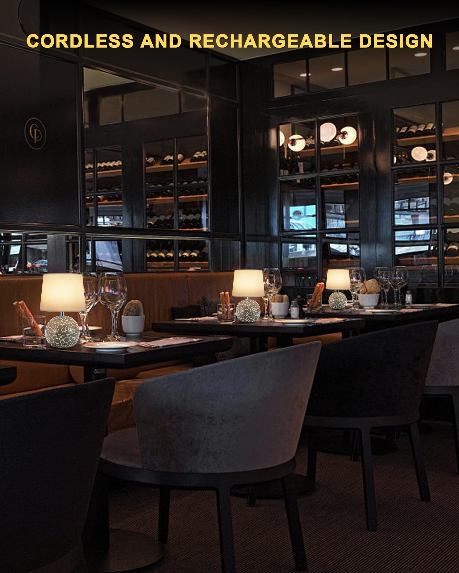 Ceramic Cordless Table Lamp With Timer, Remote, Rgb Dimmable, Rechargeable Battery Light, 11.42''H Mid Century Modern Small Beds