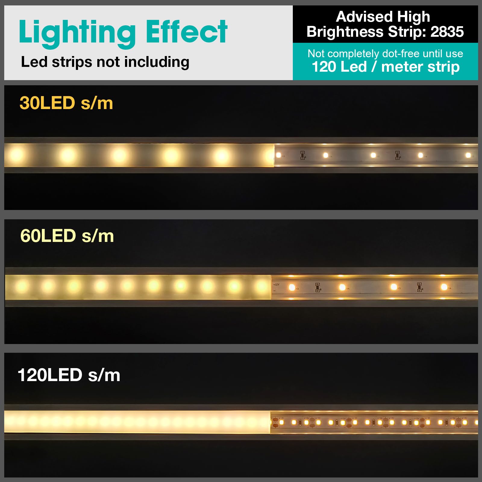 20-Pack 6.6Ft/2Meter Silver Recessed Led Aluminum Channel For Led Strip Lights Diffuser Channel With Milky Cover End Caps And Mo