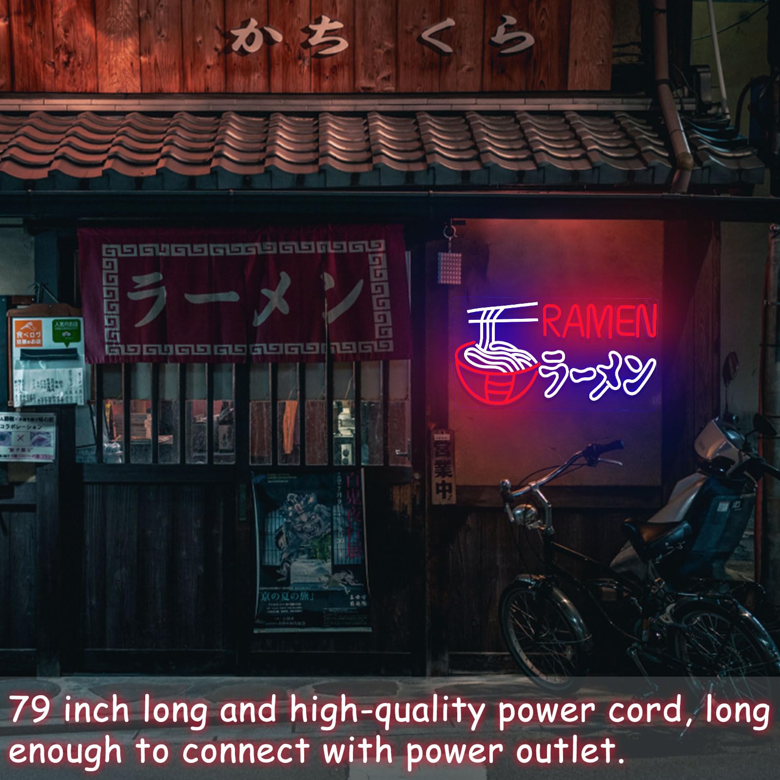 Nen Sign Ramen Neon Light Wall Decor Dimmable LED 15.7x8.7 inches USB Powered for Home Bar Kitchen Restaurant