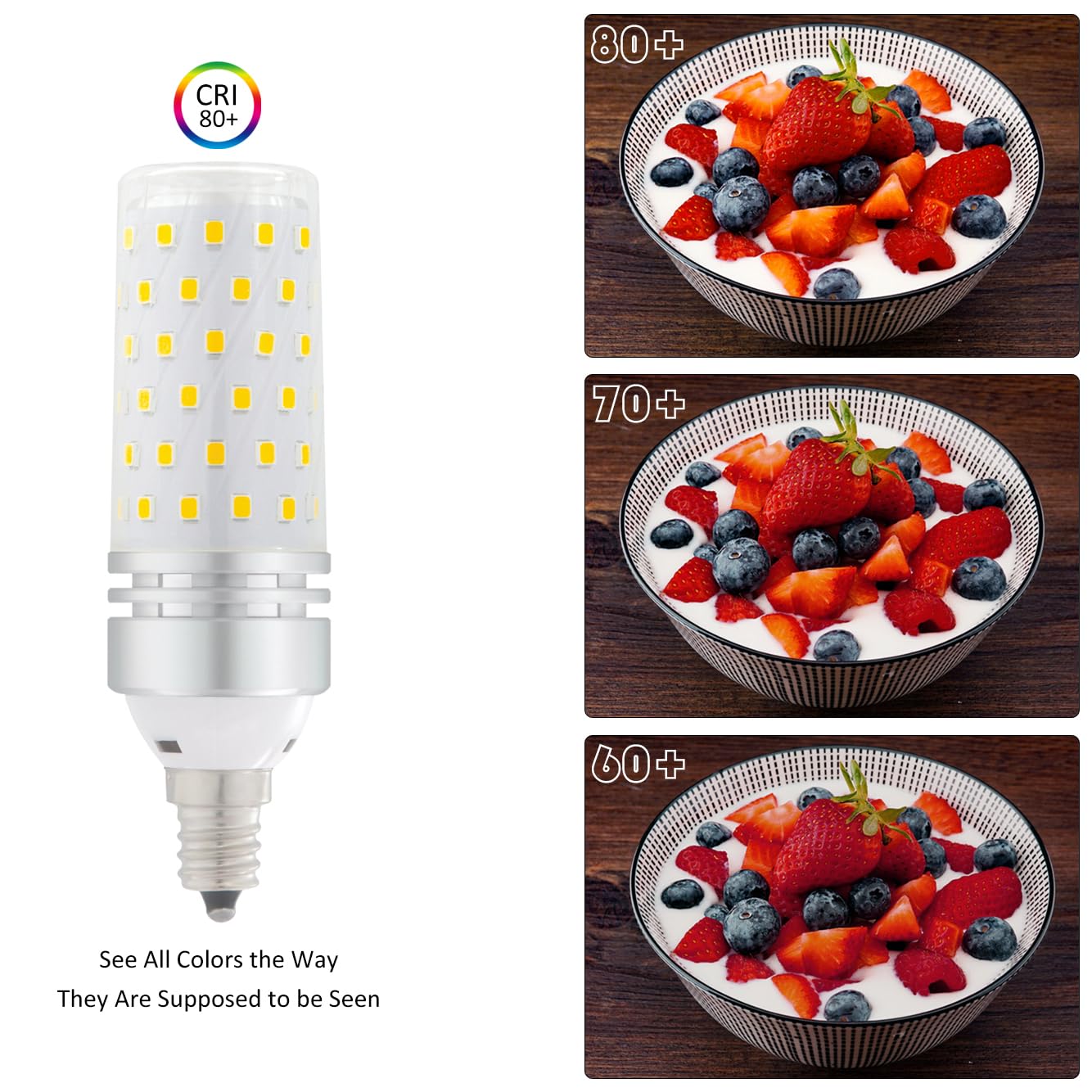 stvono E12 LED Bulb, 16W Candelabra LED Light Bulbs 100 Watt Equivalent, Warm White 3000K, Ceiling Fan Light Bulbs,1500lm,Non-Di