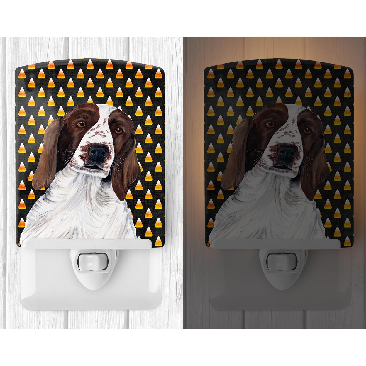 Carolines Treasures Welsh Springer Spaniel Ceramic Night Light, 6x4x3in, Multicolor, Model SC9167CNL, UL-Certified for Bedroom and Nursery
