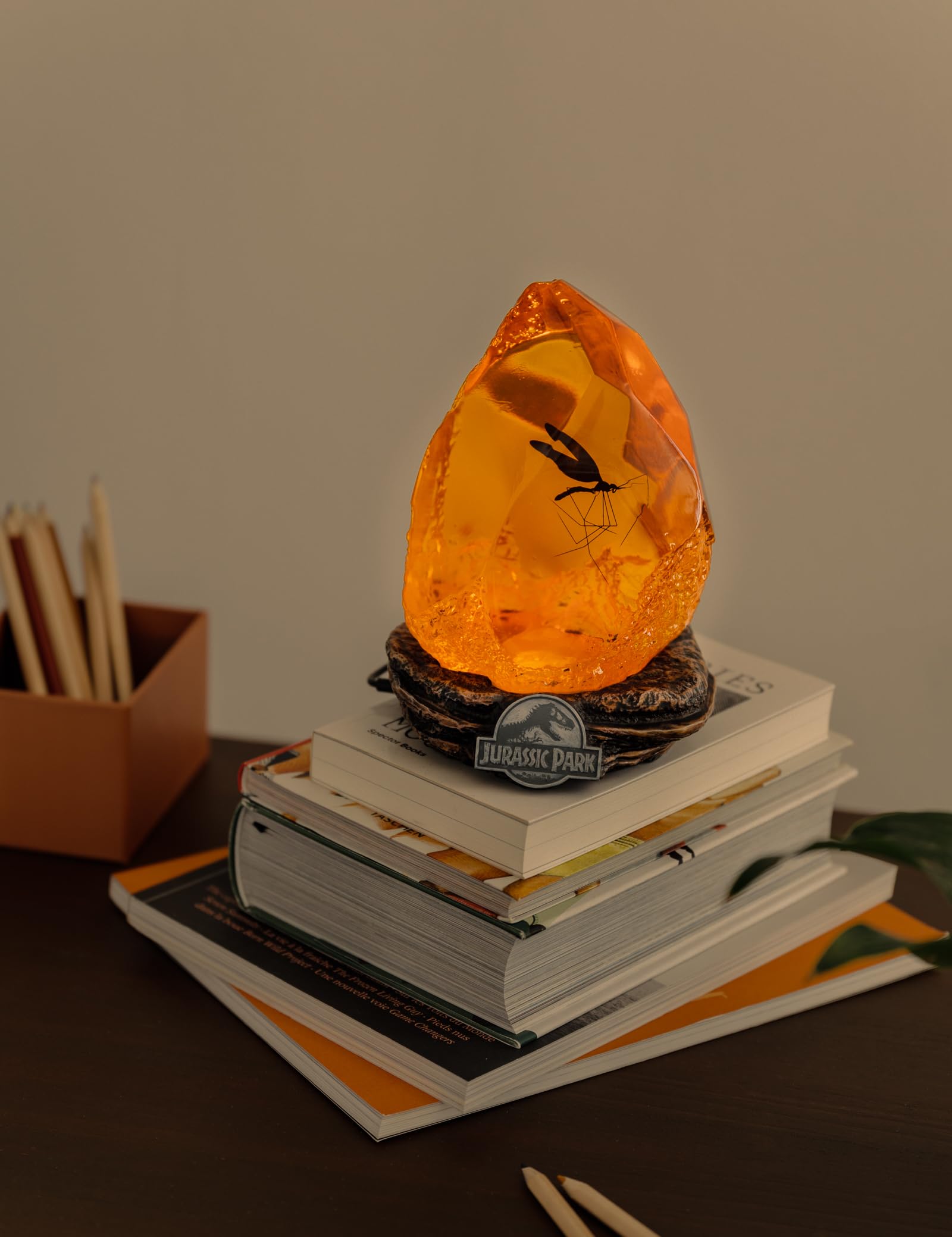 Grupo Erik Jurassic Park Mosquito in Amber Table Lamp, Black Resin, Model LAMP010, LED Jurassic Park Merchandise and Decorations
