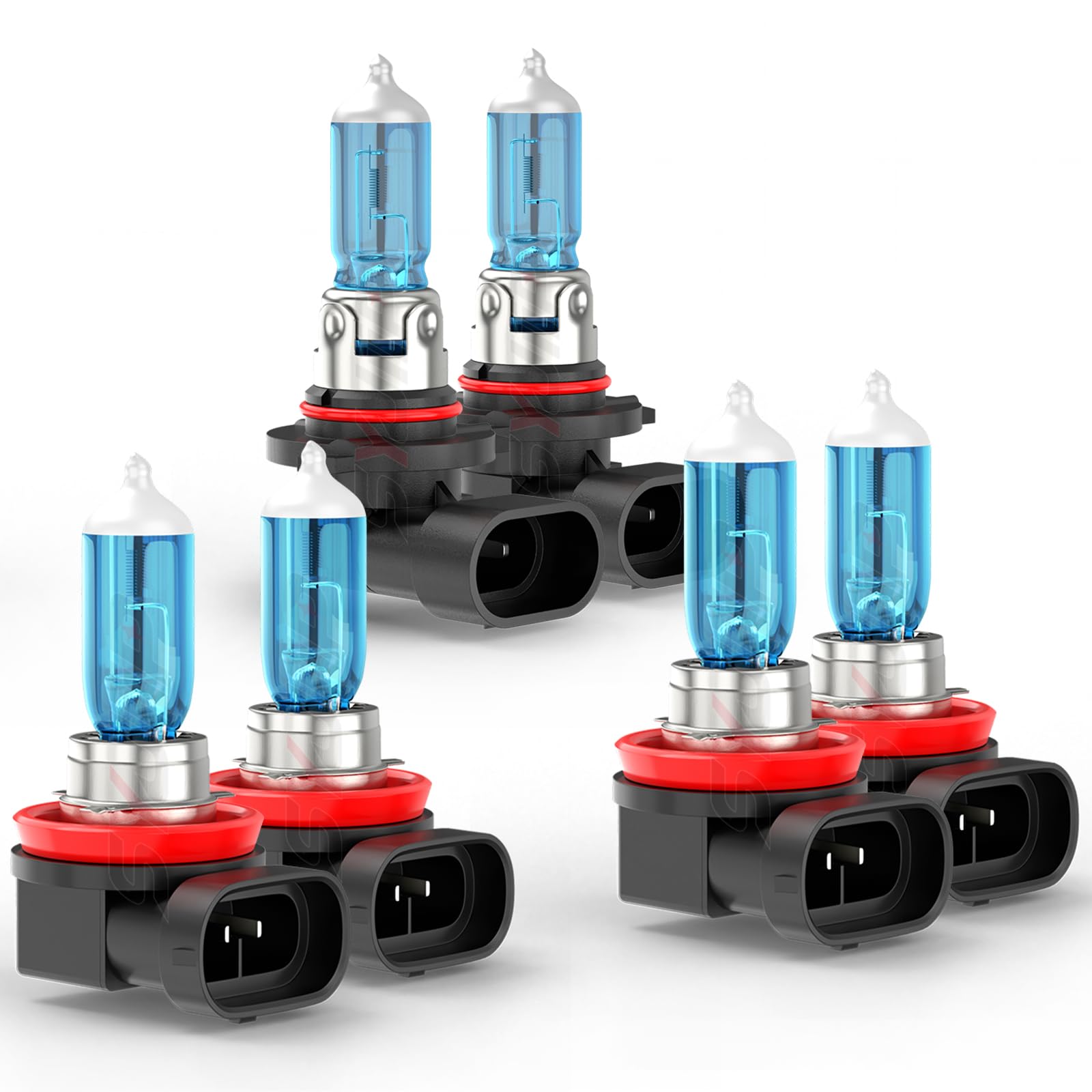 SYJIIP Headlight Bulbs Compatible with Honda CR-V 2015-2022, 9005 H11 Halogen Combo, 6000K White, 300% Brightness, 
