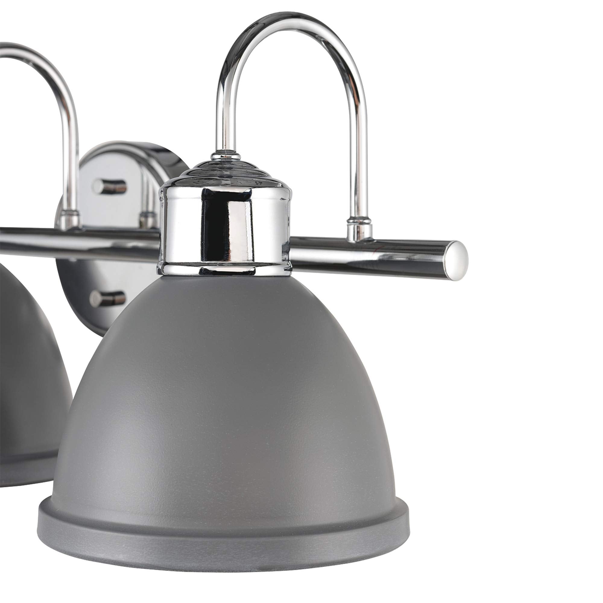 Globe Electric Sydney 5-Piece Bathroom Set, Matte Gray, Chrome, Model 51737