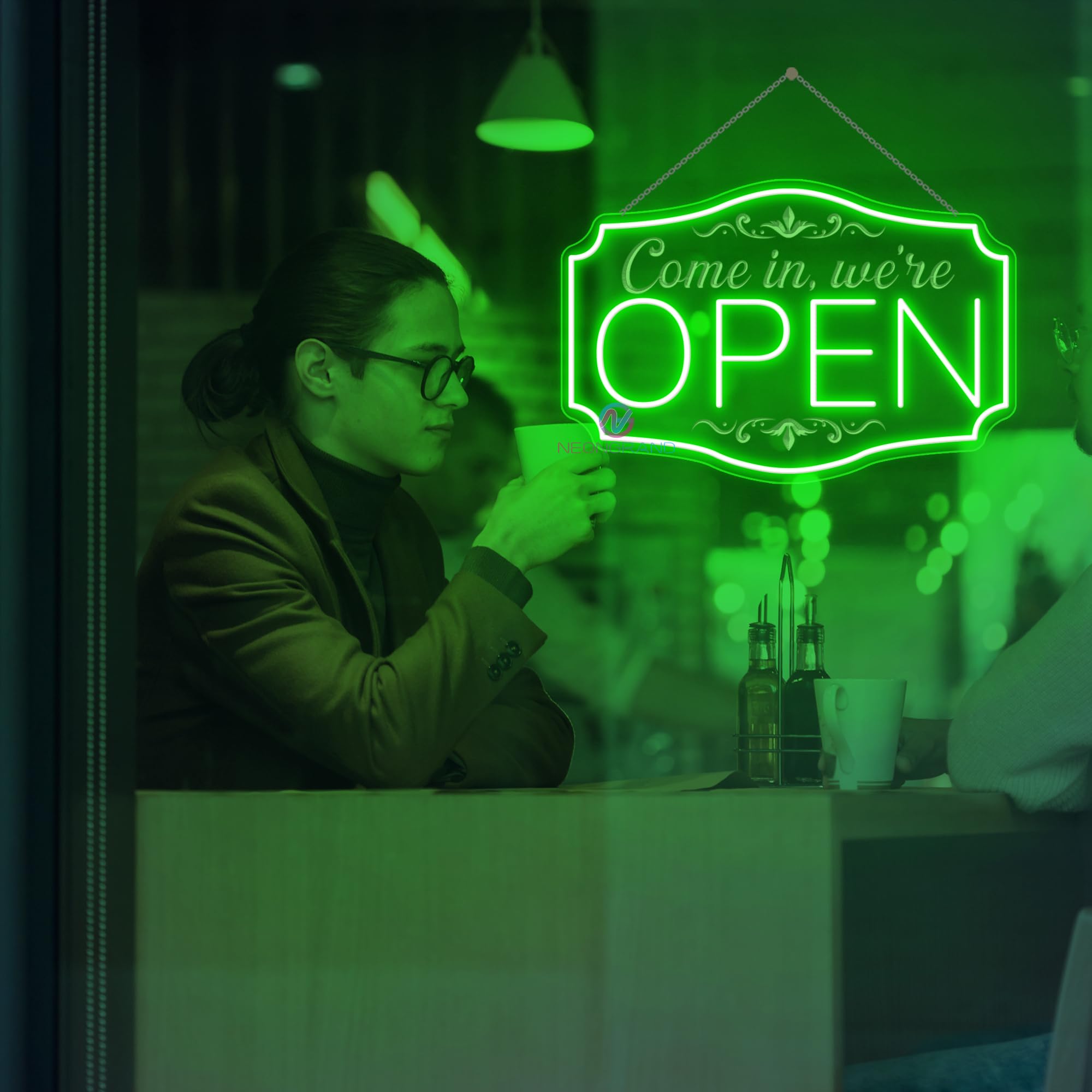 LED Neon Open Sign for Business, Adjustable Brightness Neon Lights for Party Bar Salon Stores Hotel Wall Decor Come in were Ope