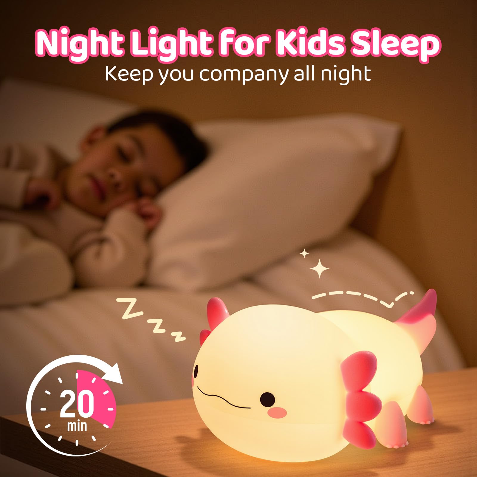 Caaaat Silicone Pumpkin Duck Night Light with 3 Levels of Brightness for Kids, 7 Colors Kawaii Lamp for Bedroom Halloween Decor,
