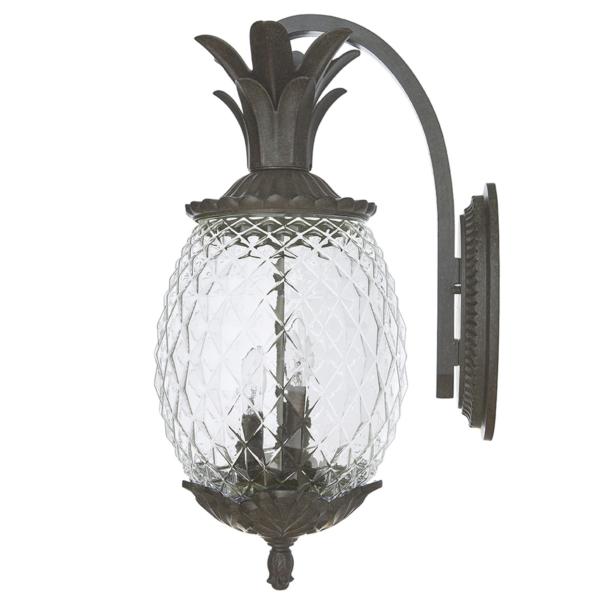 Acclaim Lighting | 7512Bc | Lanai Collection | Large Outdoor Wall Mounted Pineapple Dimmable Lantern | Durable Anti-Rust Cast Al