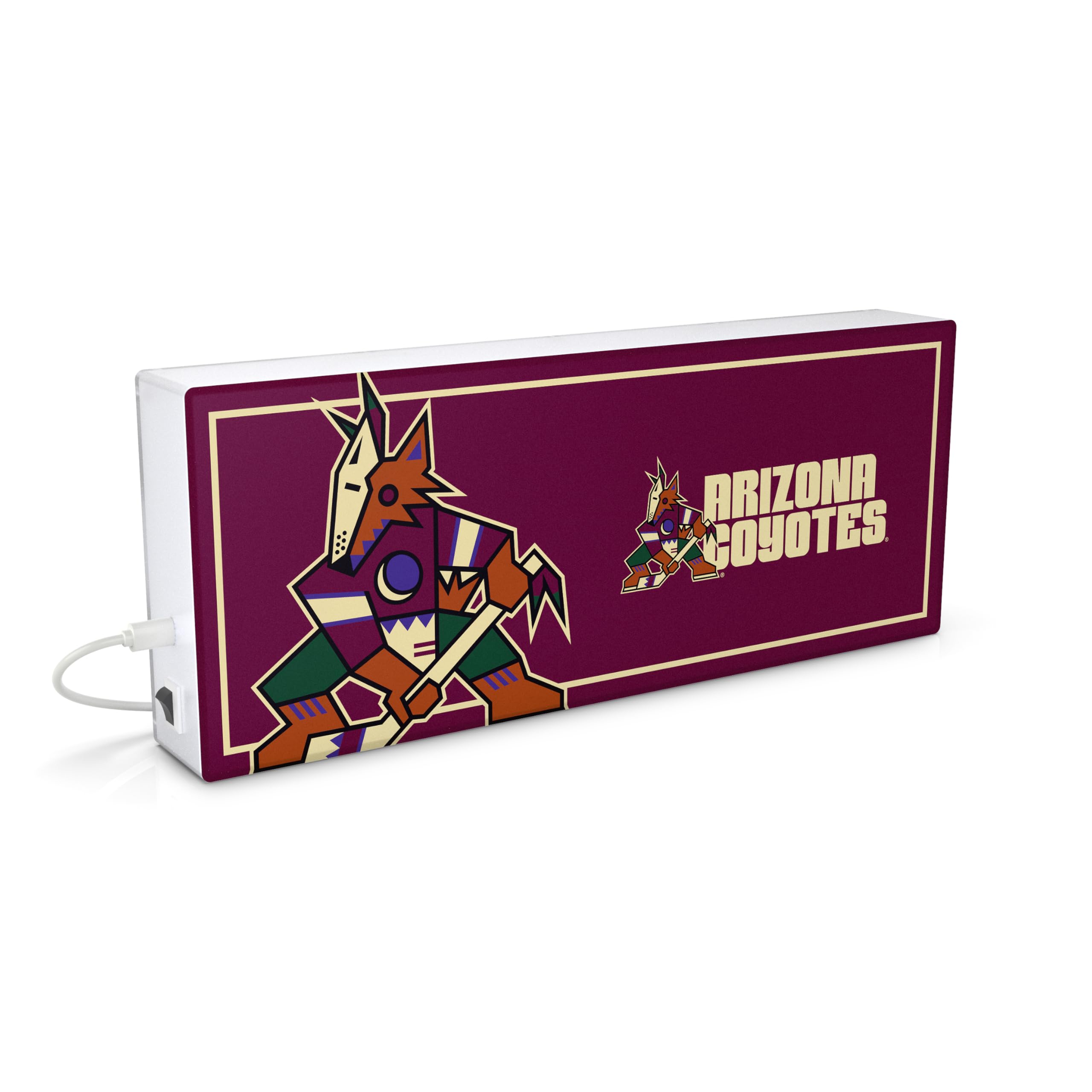 SOAR NHL LED Ambience Light Box: Elevate Your Space with Officially Licensed Wall D  cor, Arizona Coyotes
