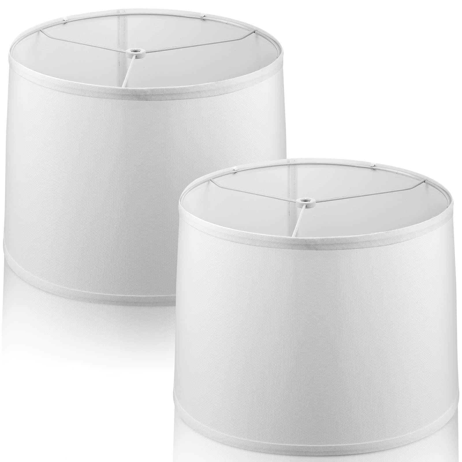 Nuanchu Drum Lampshade Natural Linen Lampshade Medium 11.6 Top x 12.6 Bottom x 9.8 High Classic Fabric Lamp Shades for Tab