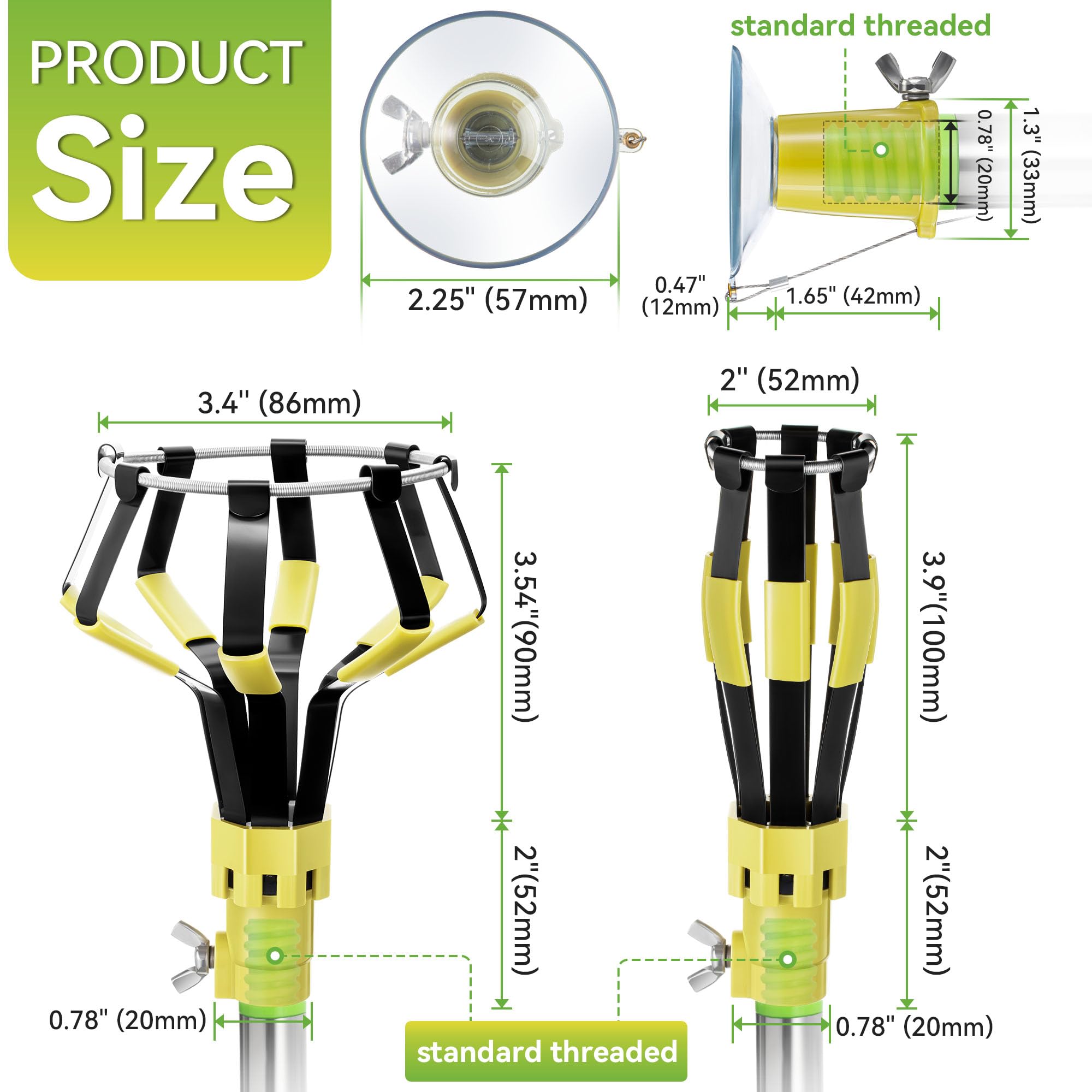 Dreyoo 3 Pieces Set Light Bulb Changer, Standard Incandescent, Floodlight And Suction Cup Light Bulb Changer Compatible With Sta