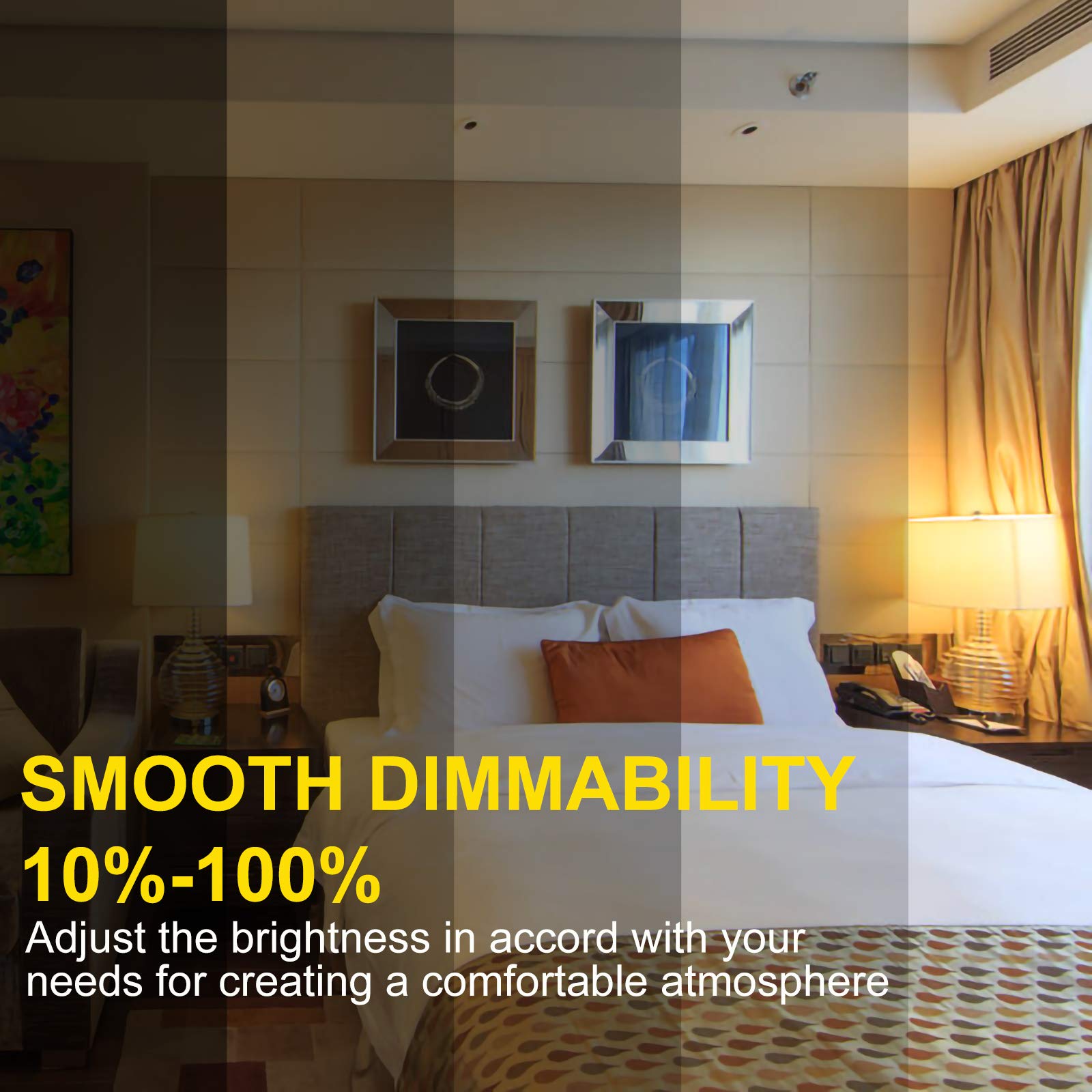 Energetic Led Bulbs 100 Watt Equivalent,Natural White 4000K A19 Dimmable Light Bulbs, 13.5W 1600Lm Cri80+, 15000Hrs, Ul Listed, 6-Pack