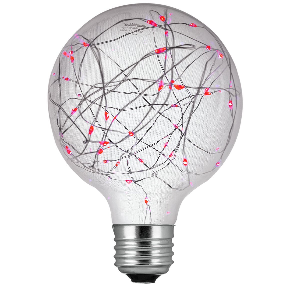 Sunlite 81178 G30 Globe Bulb  LED Fairy-Lights Inside  1.5 Watts  Medium (E26) Base  Non Dimmable  Party Decoration  Holiday Lighting  String Light  Red  1 Count