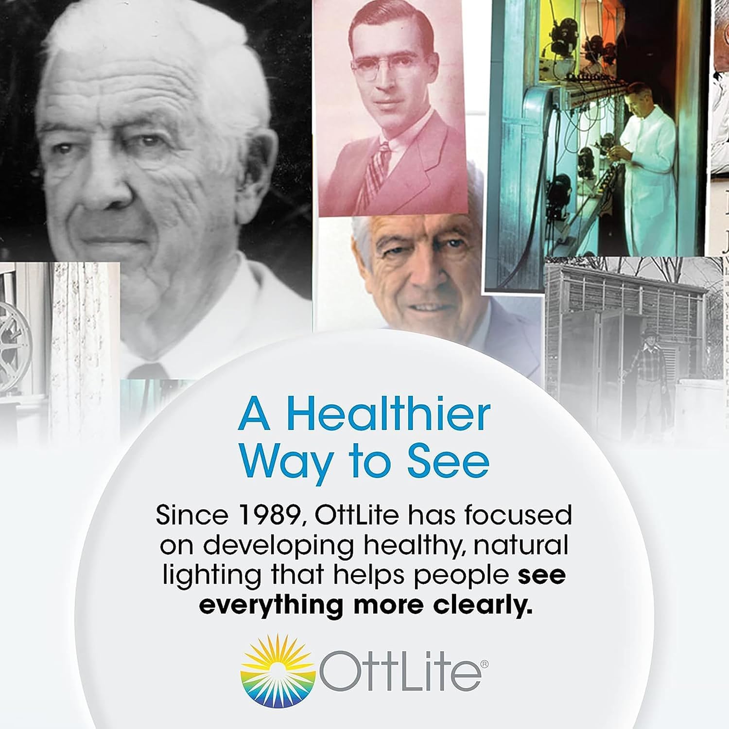 Ottlite 18W Wingshade Adjustable Floor Lamp, Black Metal, Ideal For Crafts, Office, Living Room - Model T81G5T