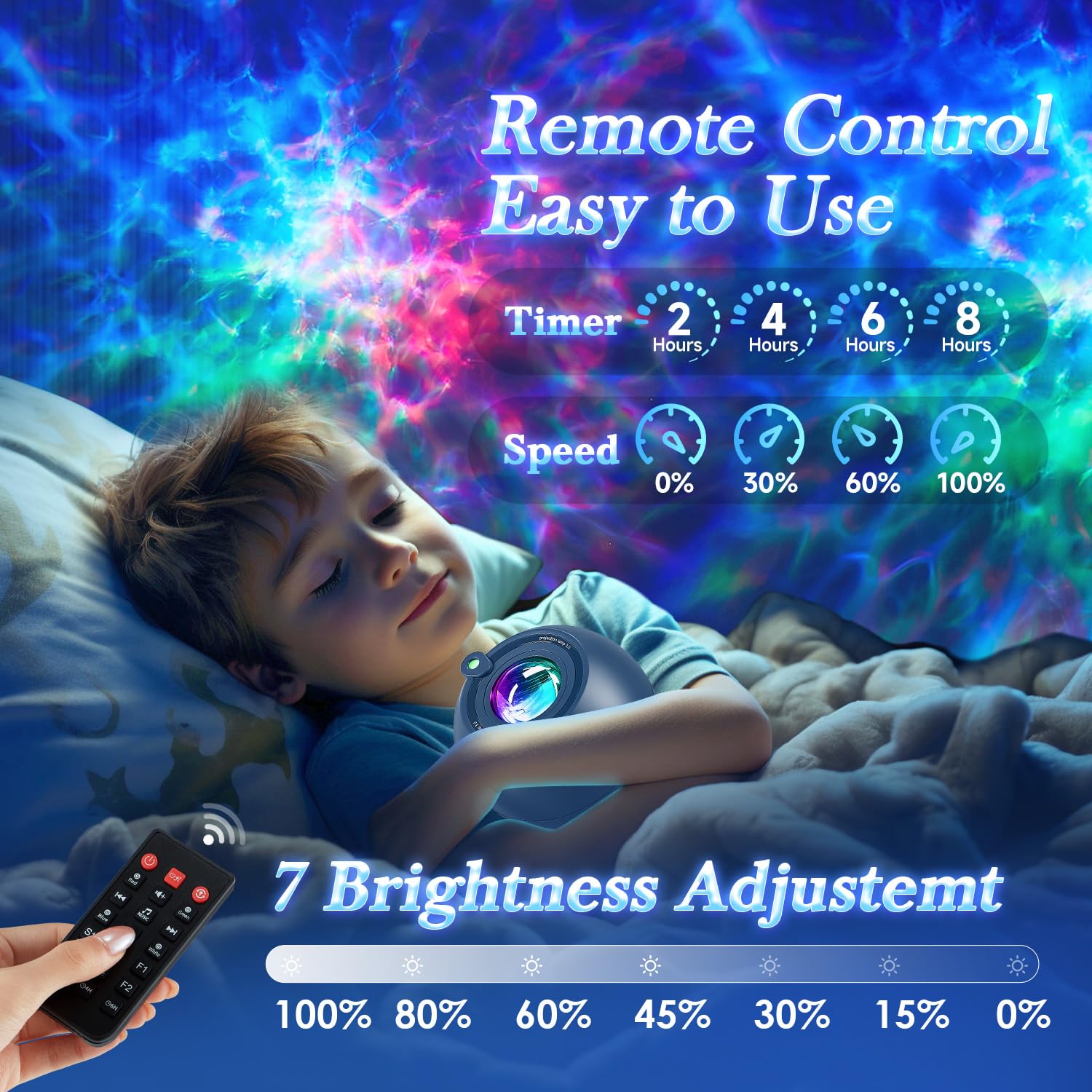 Galaxy Projector Star Projector,15 Color Galaxy Light Projector For Kids Room,15 White Noise Star Projector For Kids,Bluetooth G
