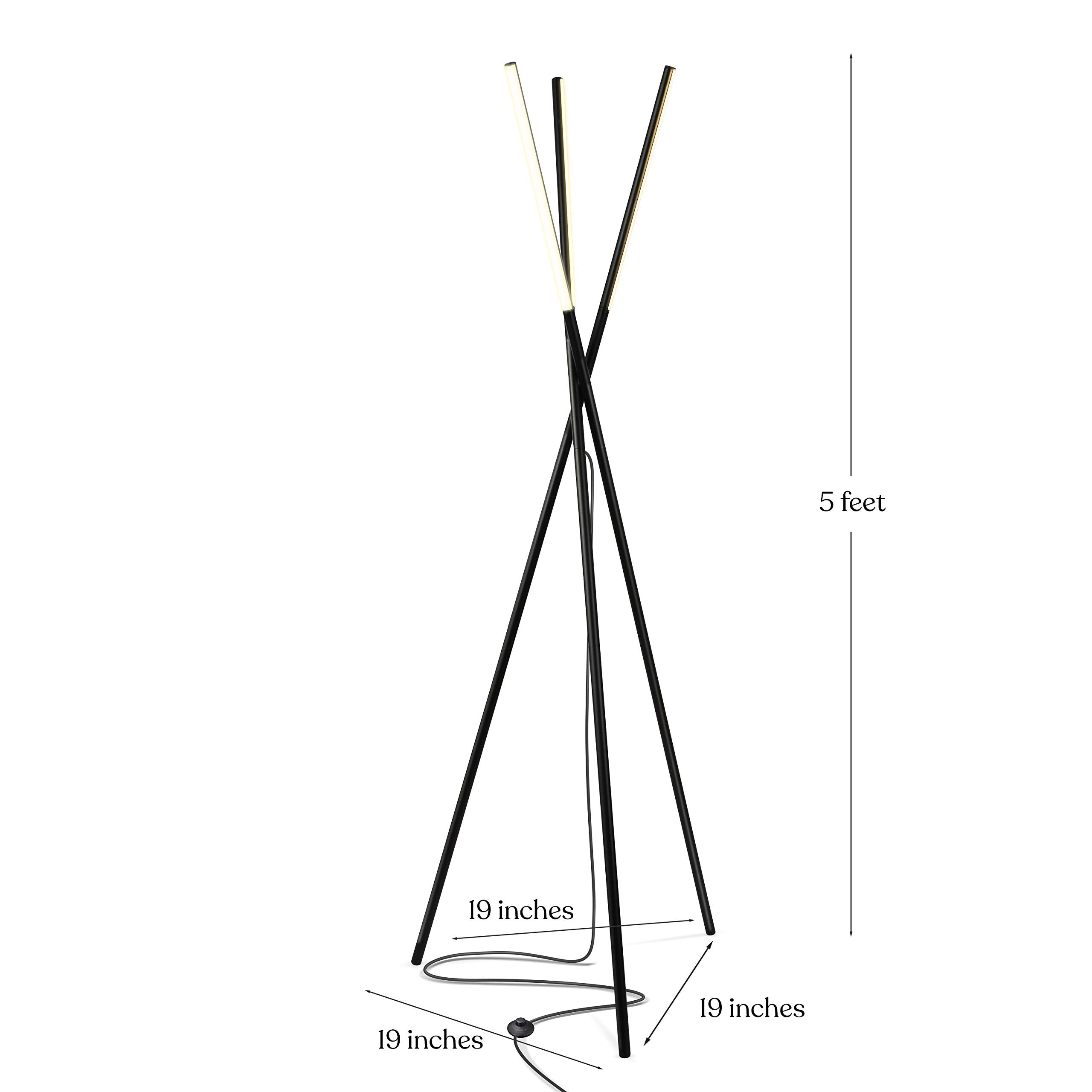 Brightech Stix Floor Lamp, Tall Tree Lamp For Offices, Led Tripod Lamp For Living Rooms, Great Living Room D?Or, Dimmable Standi