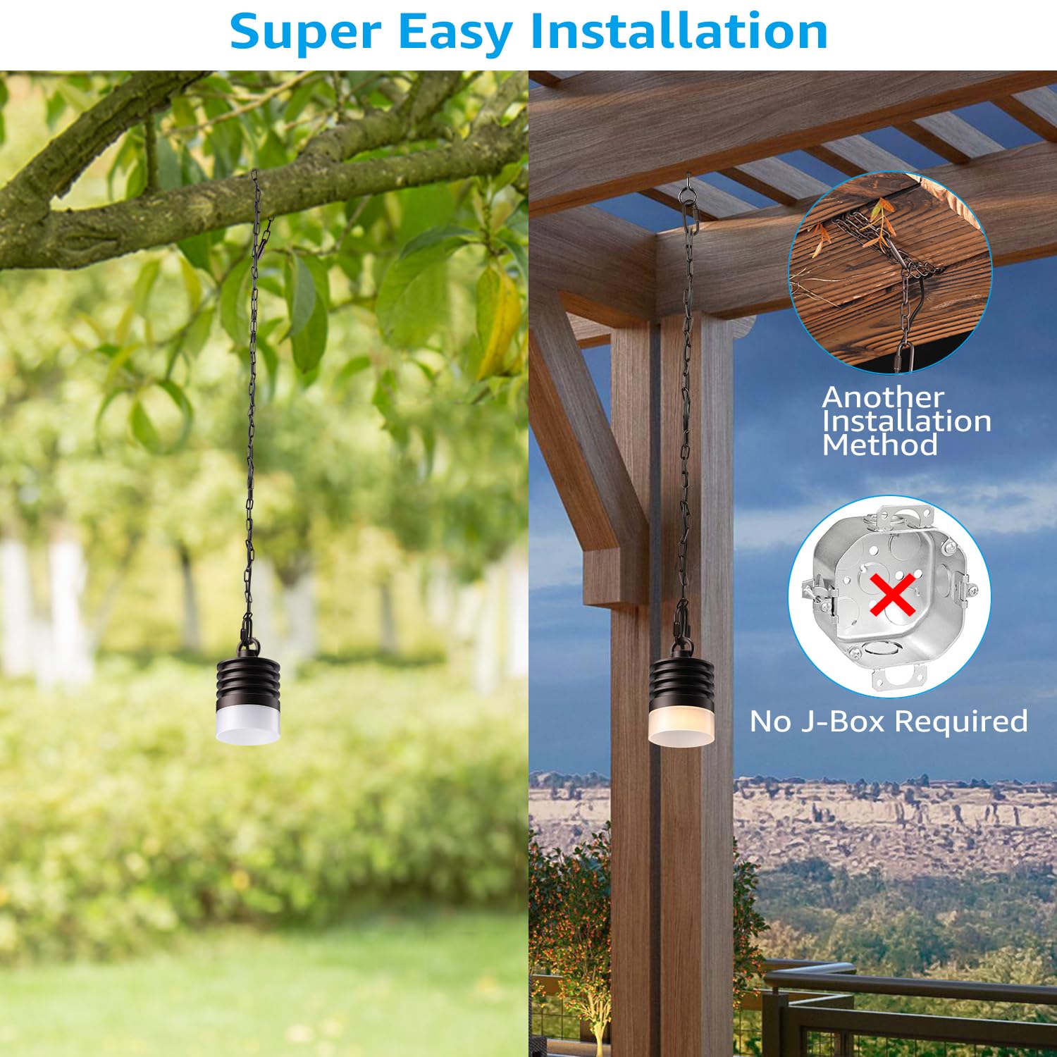 LEONLITE 12V LED Pendant Lights - Outdoor Aluminum Hanging Lights, IP65, Oil-Rubbed Bronze, Pack of 4, 320lm, 2700K Soft White
