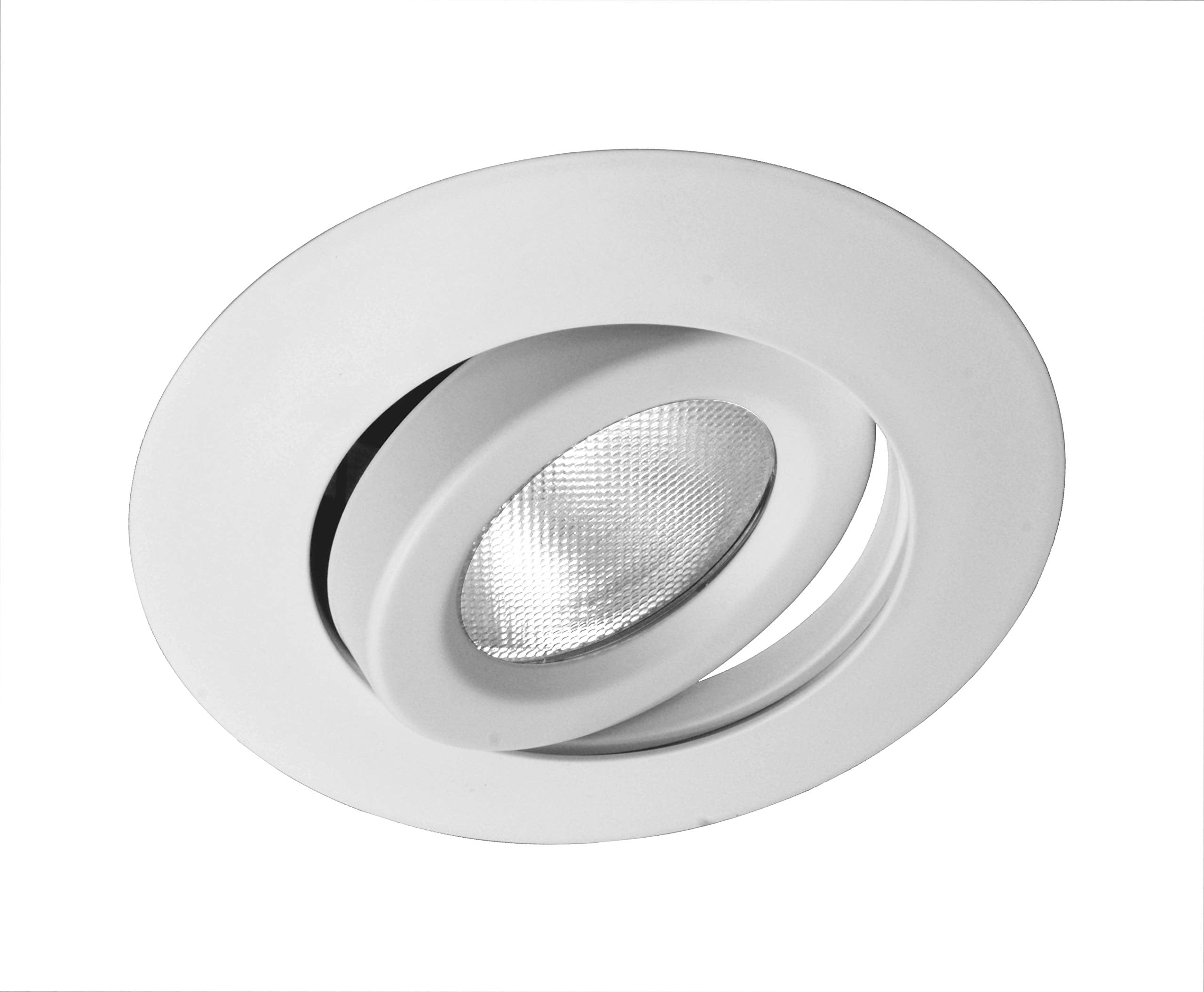 Nicor Lighting 6 Inch White Recessed Gimbal Ring Trim, Fits 6 Inch Housings (17558Wh)